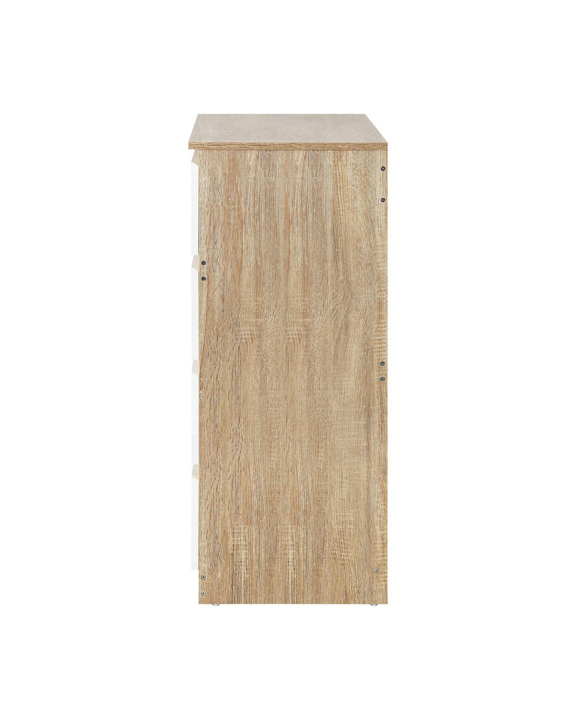 Oikiture Chest Of Drawers 5 Chest of Drawers Tallboy Cabinet Dresser Table Wooden White Furniture