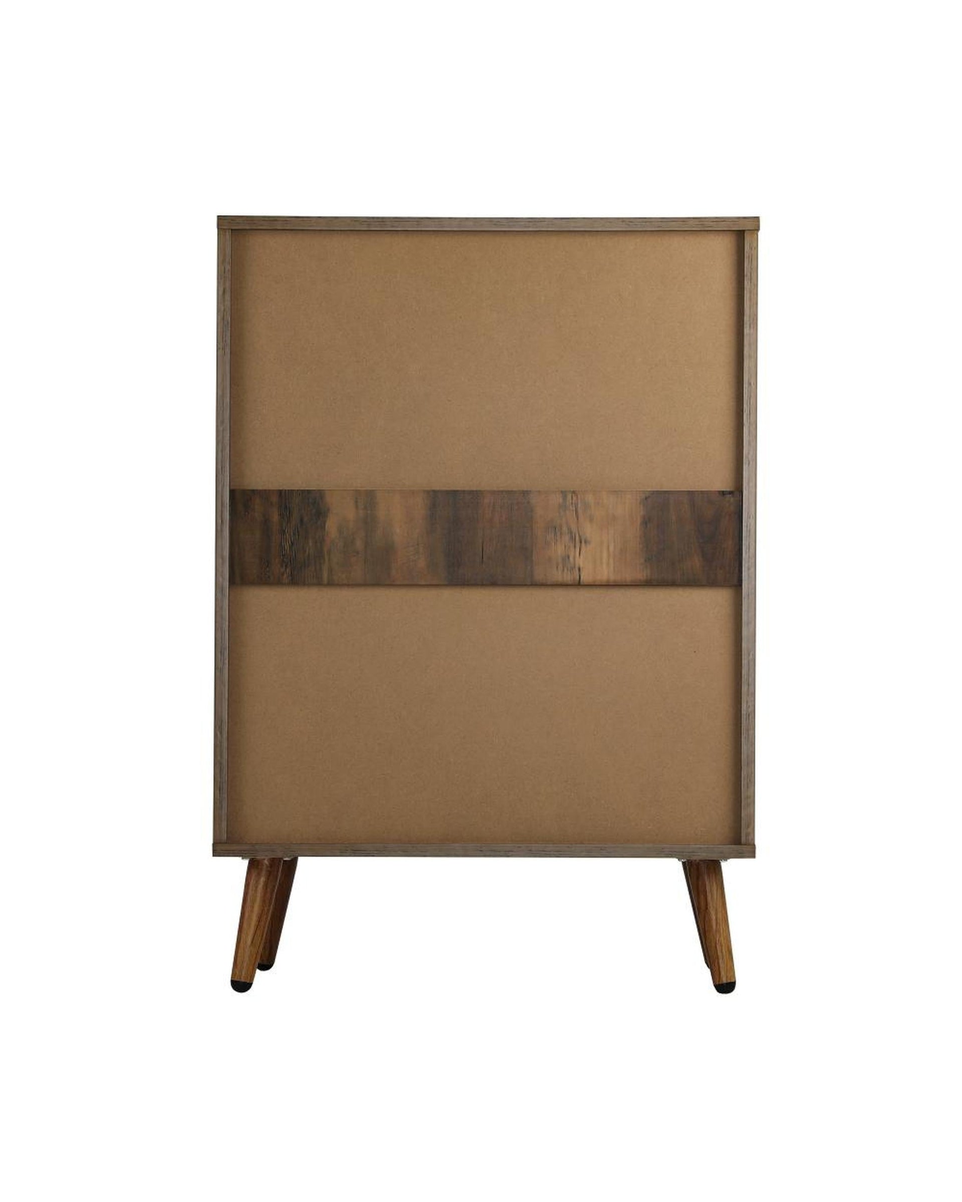 Oikiture Chest of Drawers AUDRE 4 Chest of Drawers Storage Cabinet Tallboy Dresser Industrial Furniture