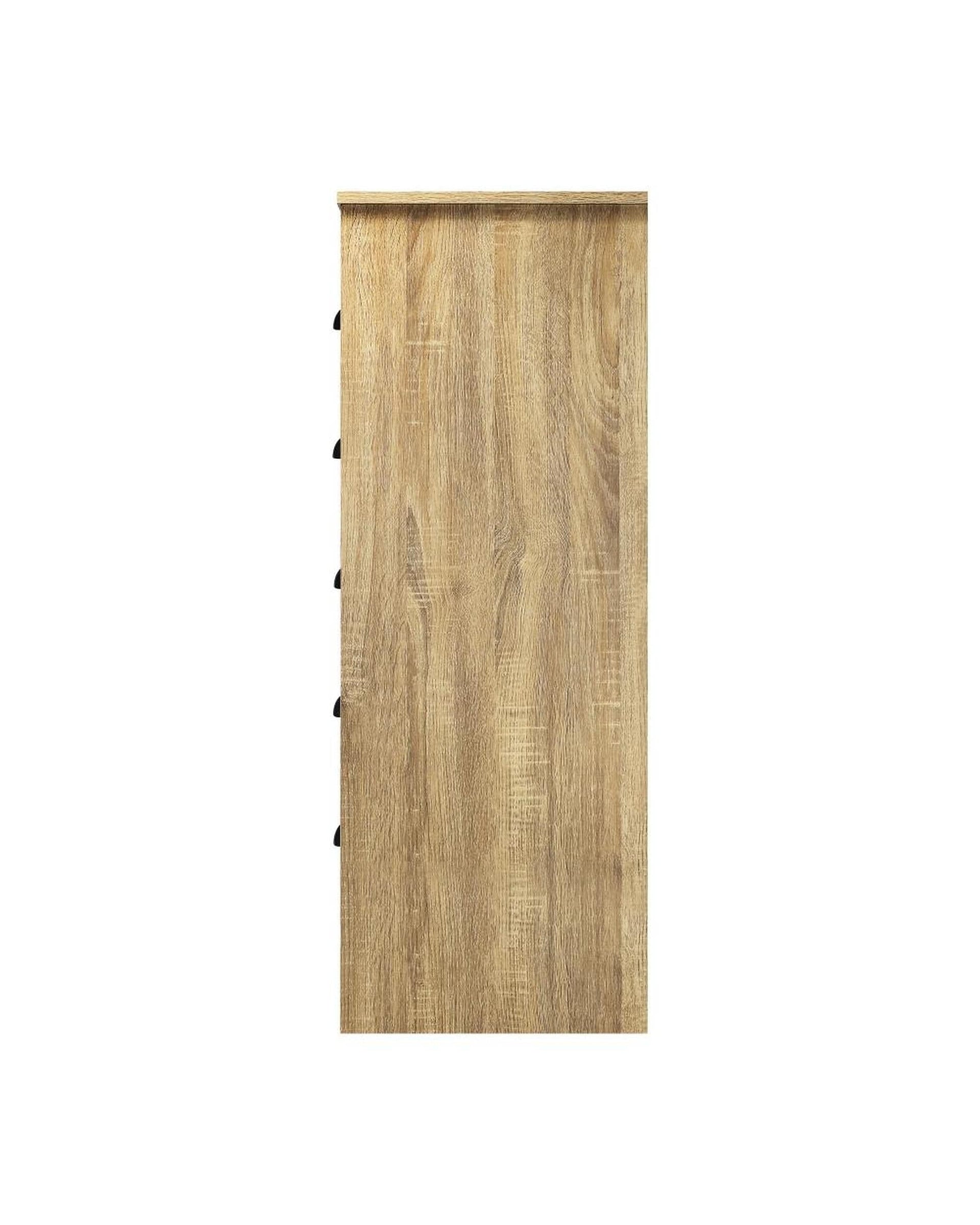 Oikiture Chest of Drawers AUDRE Tallboy Chest of Drawer Dresser with 6 Drawers Bedroom Storage Cabinet Natural Wood