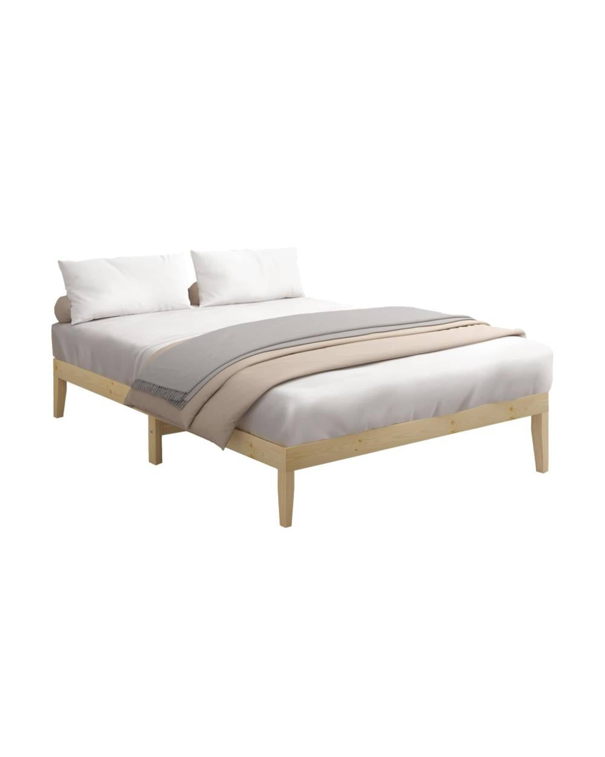 Oikiture Base Bed Frame Wooden Pine Timber Bedroom Furniture