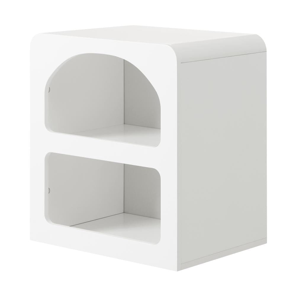 Oikiture Bedside Table Bedside Table Display Shelf Storage Cabinet Nightstand White