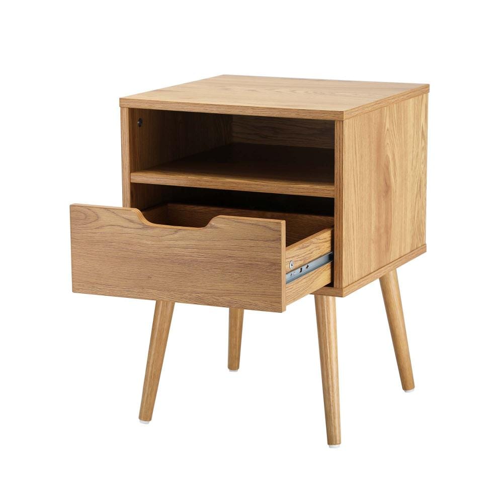 Oikiture Bedside Table Bedside Table Drawers Side Tables Nightstand Bedroom Cabinet Wood