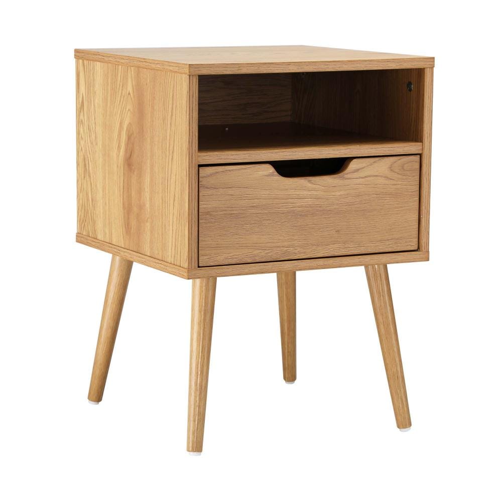 Oikiture Bedside Table Bedside Table Drawers Side Tables Nightstand Bedroom Cabinet Wood