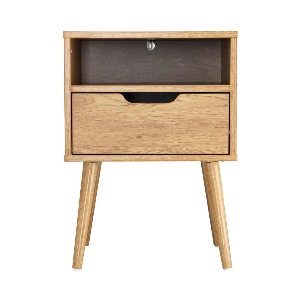 Oikiture Bedside Table Bedside Table Drawers Side Tables Nightstand Bedroom Cabinet Wood