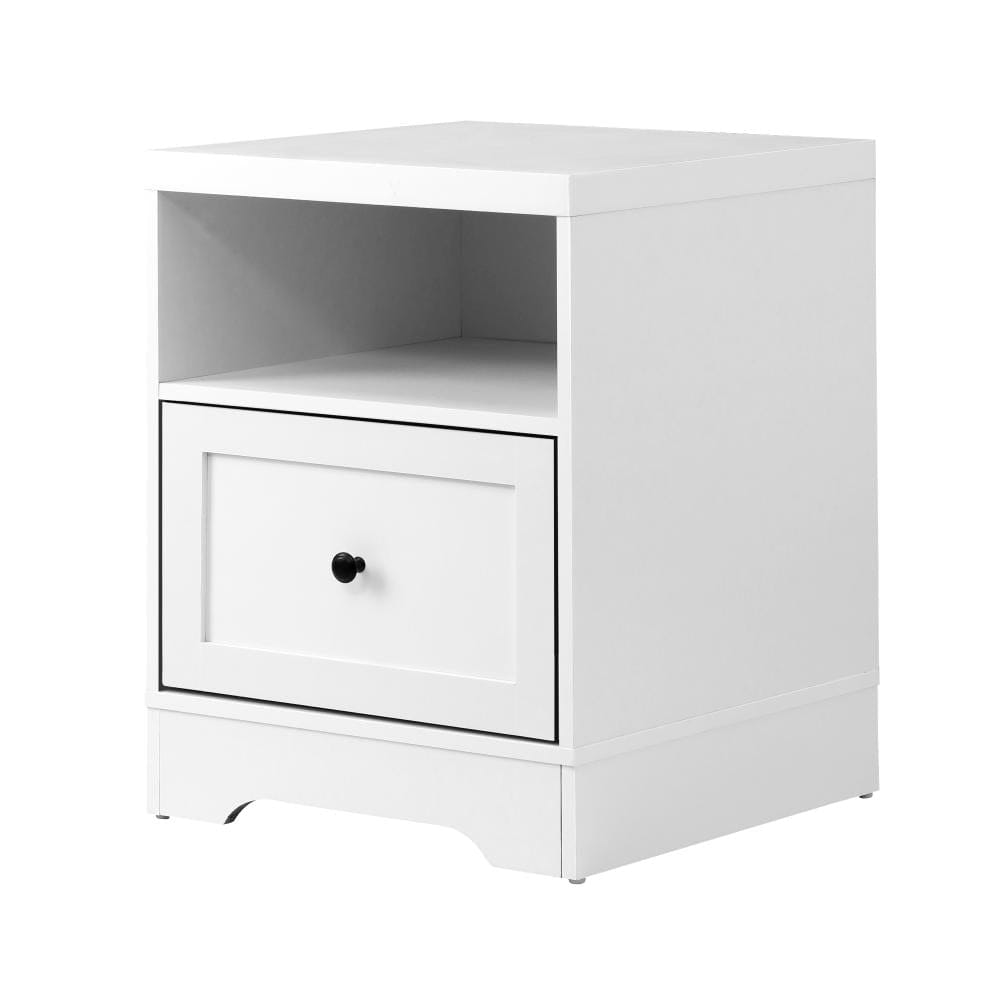 Oikiture Bedside Table Bedside Tables Drawers Bedroom Hamptons Furniture Storage Cabinet