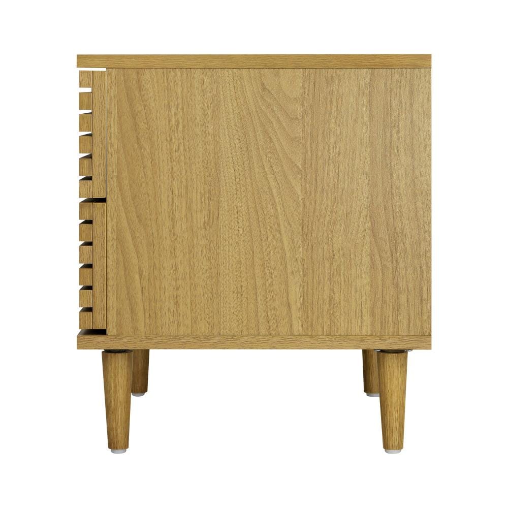 Oikiture Bedside Table Bedside Tables Side Table 2 Drawers Unique Bedroom Storage Cabinet