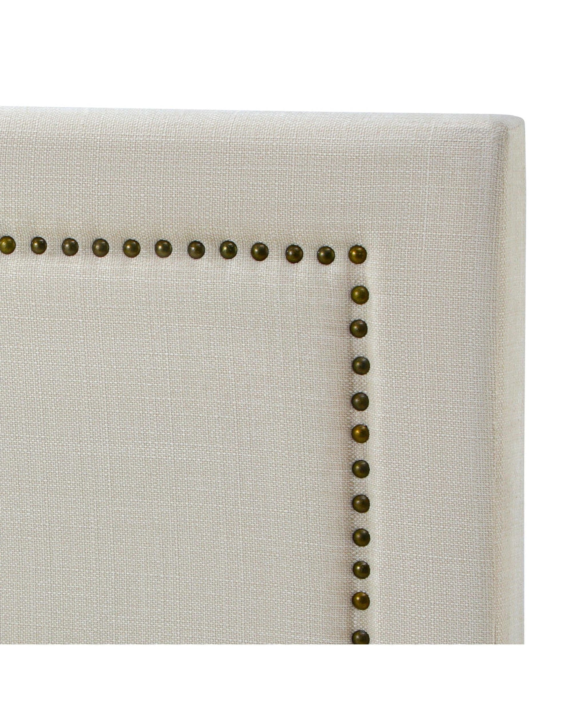 Oikiture Bedframe BEEZ Bed Headboard Bedhead Beige