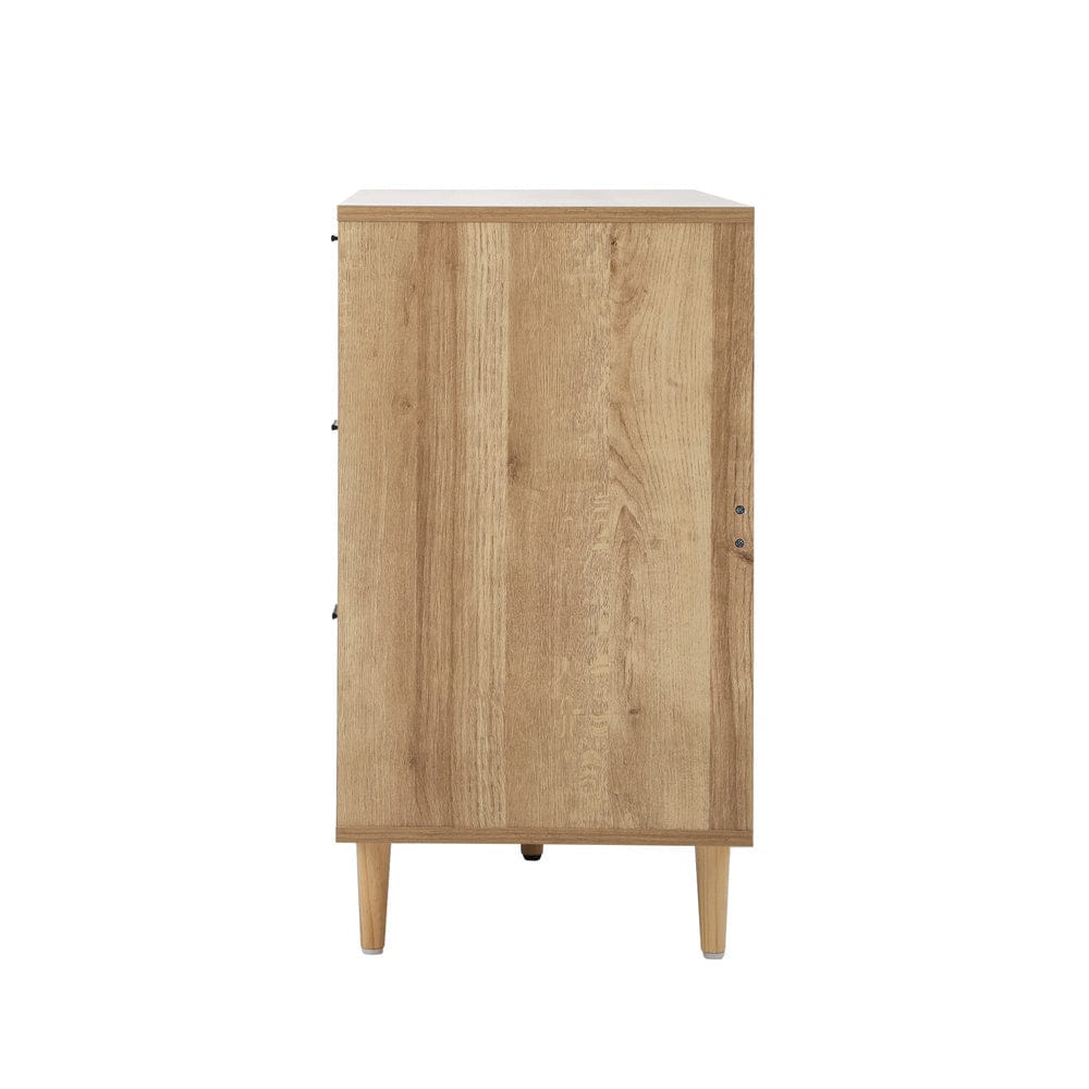 Oikiture Chest of Drawers CASSETTI 7 Chest of Drawers Dresser Tallboy Natural