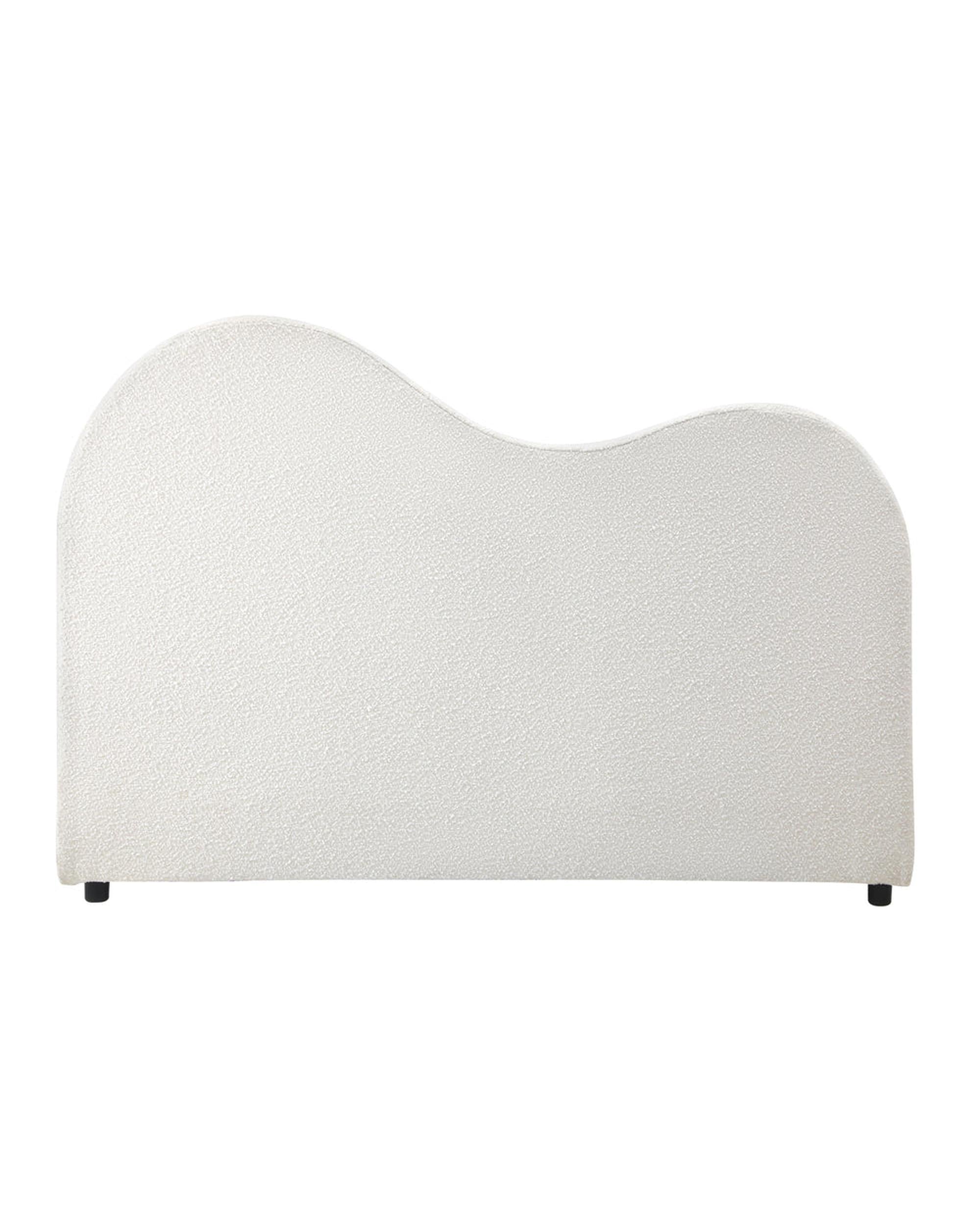 Oikiture Bedhead GIN Bed Head Double Size Headboard Boucle Fabric White