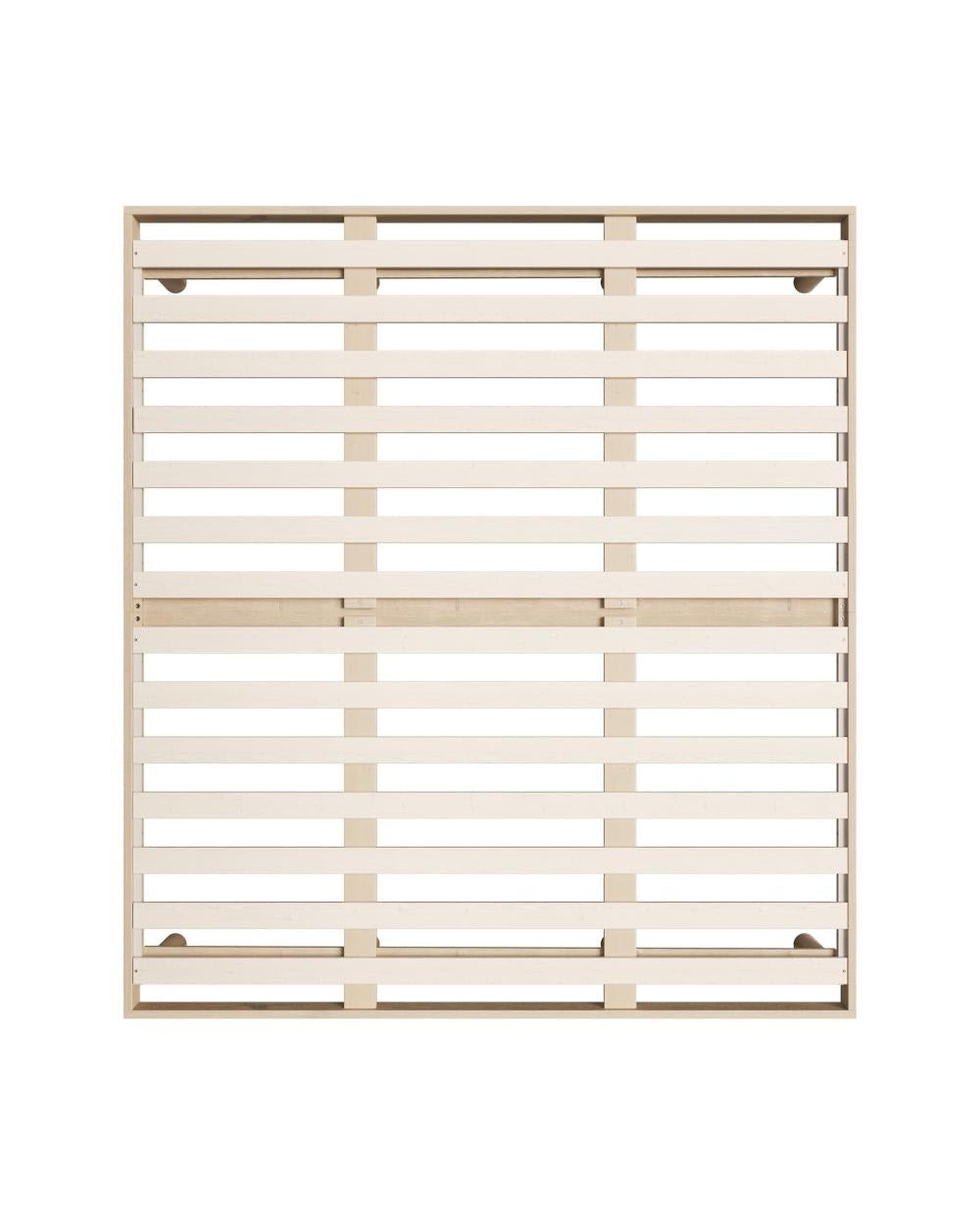 Oikiture Base Gisborne Bed Frame Bed Base Solid Wood Slats