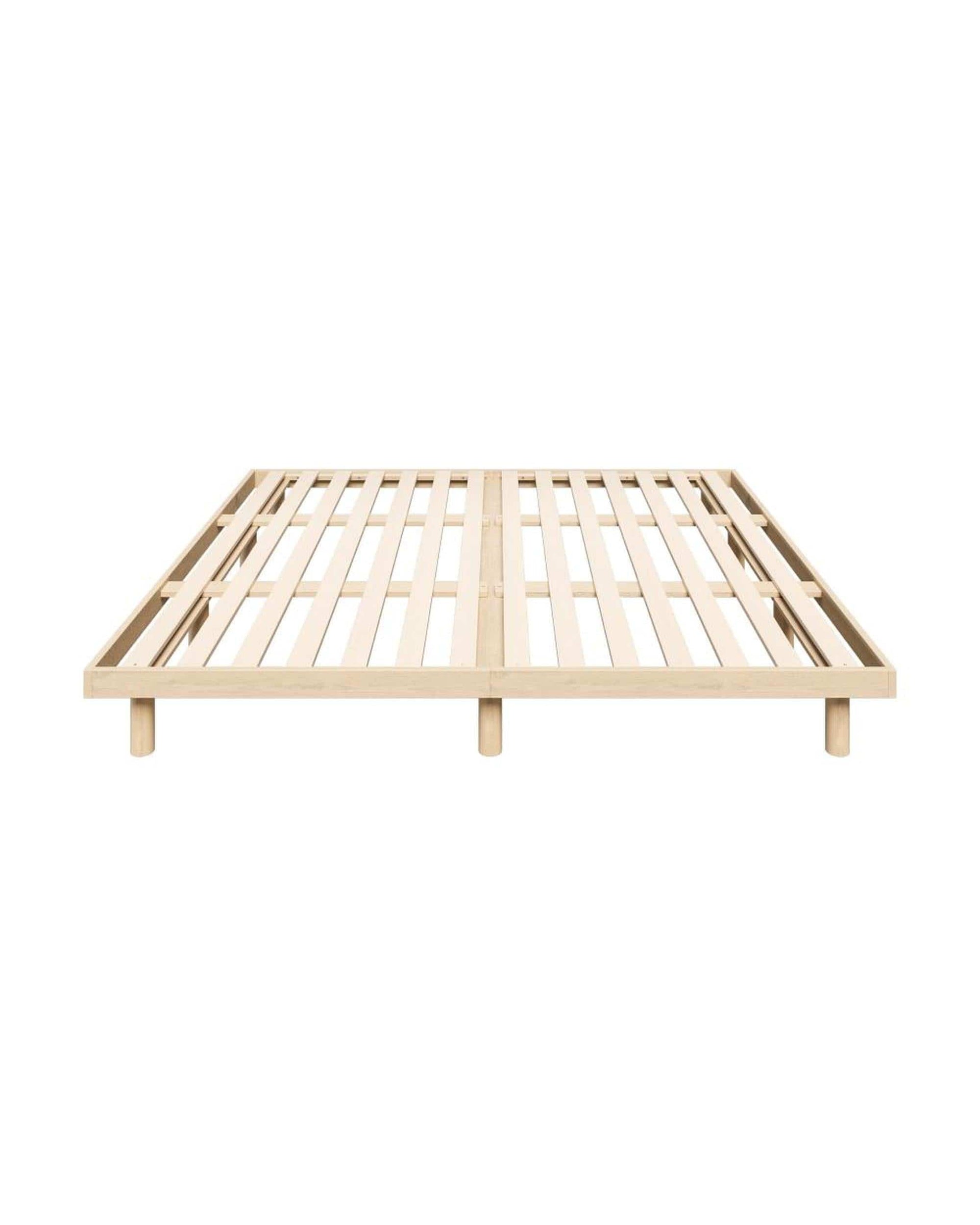 Oikiture Base Gisborne Bed Frame Bed Base Solid Wood Slats