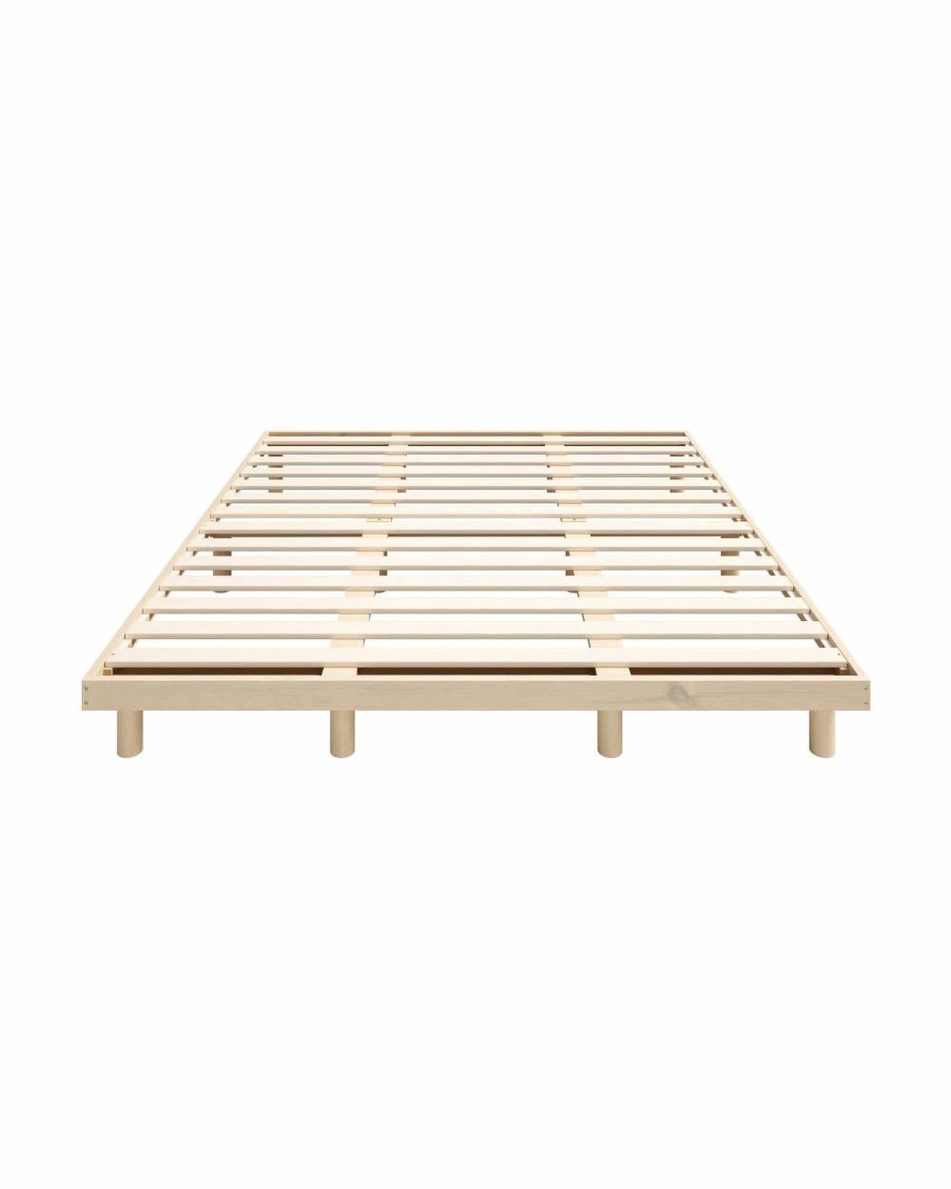 Oikiture Base Gisborne Bed Frame Bed Base Solid Wood Slats