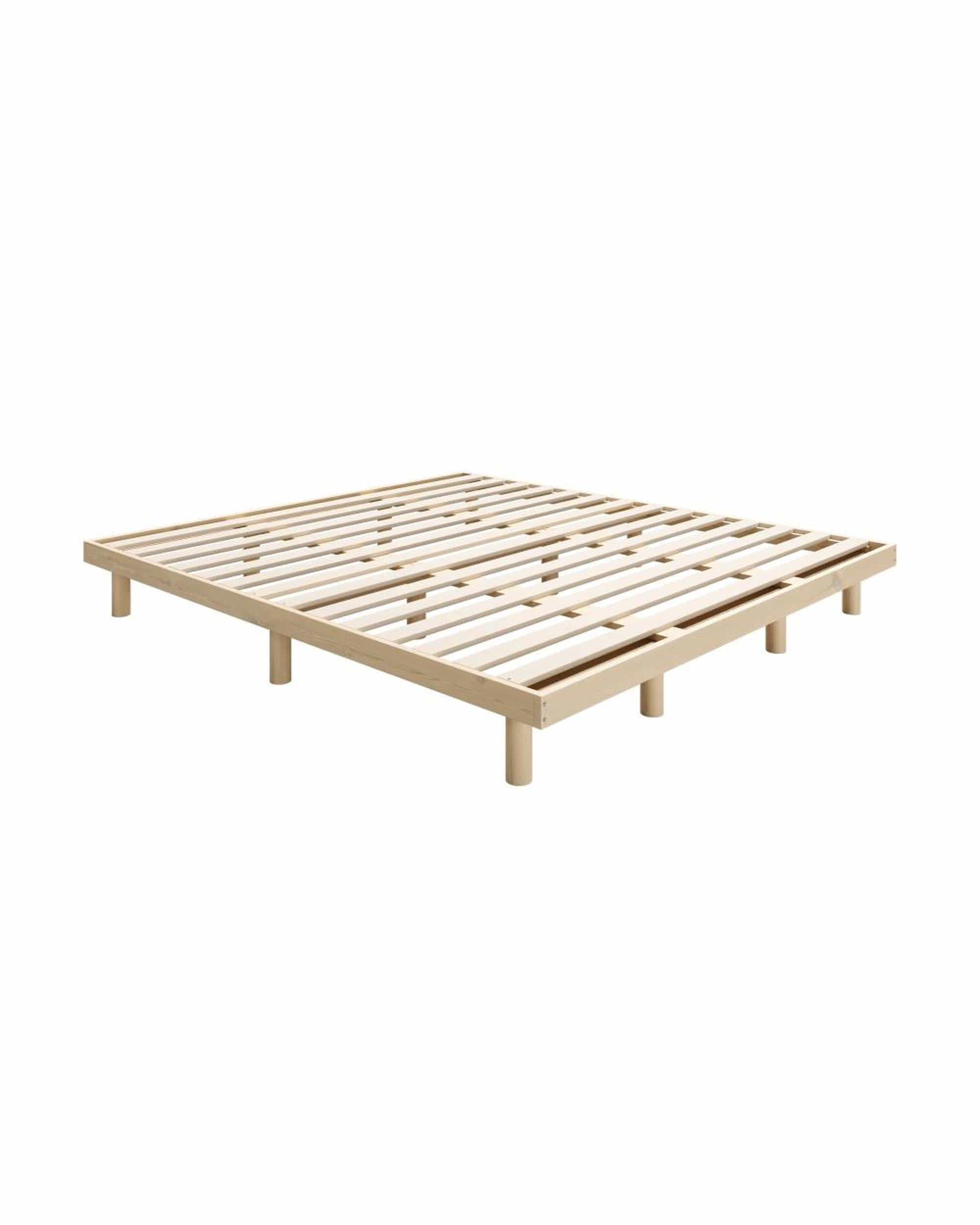 Oikiture Base Gisborne Bed Frame Bed Base Solid Wood Slats