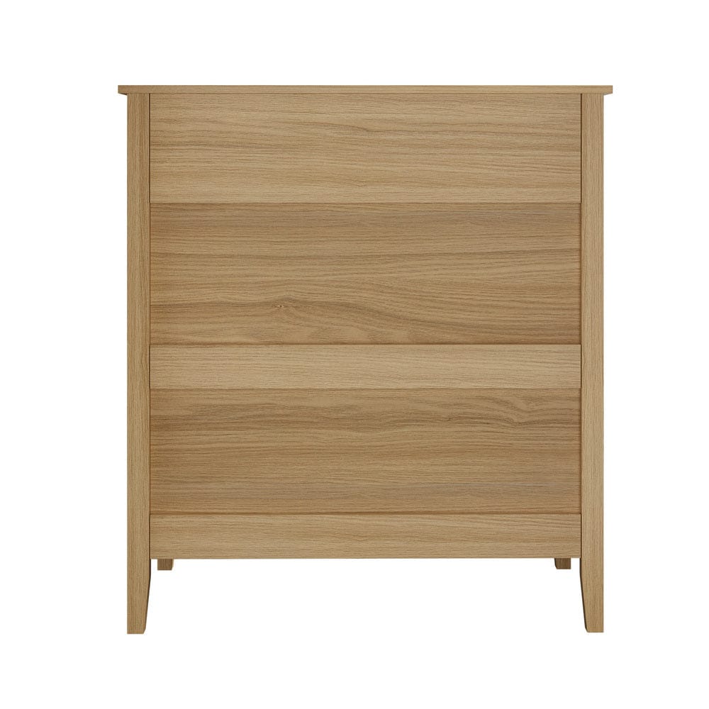 Oikiture Chest of Drawers JULIAN 5 Chest of Drawers Dresser Storage Cabinet Tallboy Natural