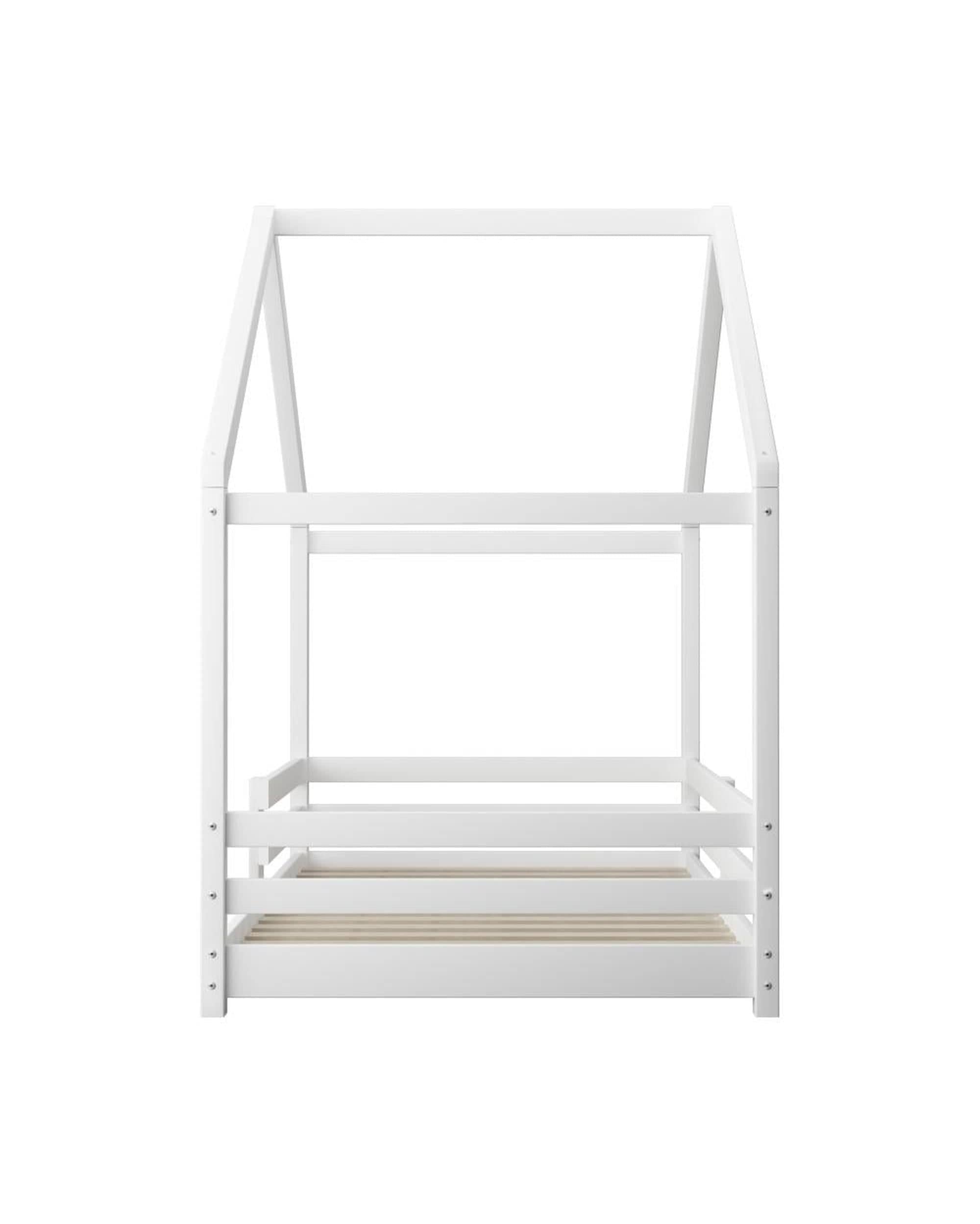 Oikiture Bedframe Latte Kids Bed Frame Single Wooden Bedframe Mattress Base Timber Platform