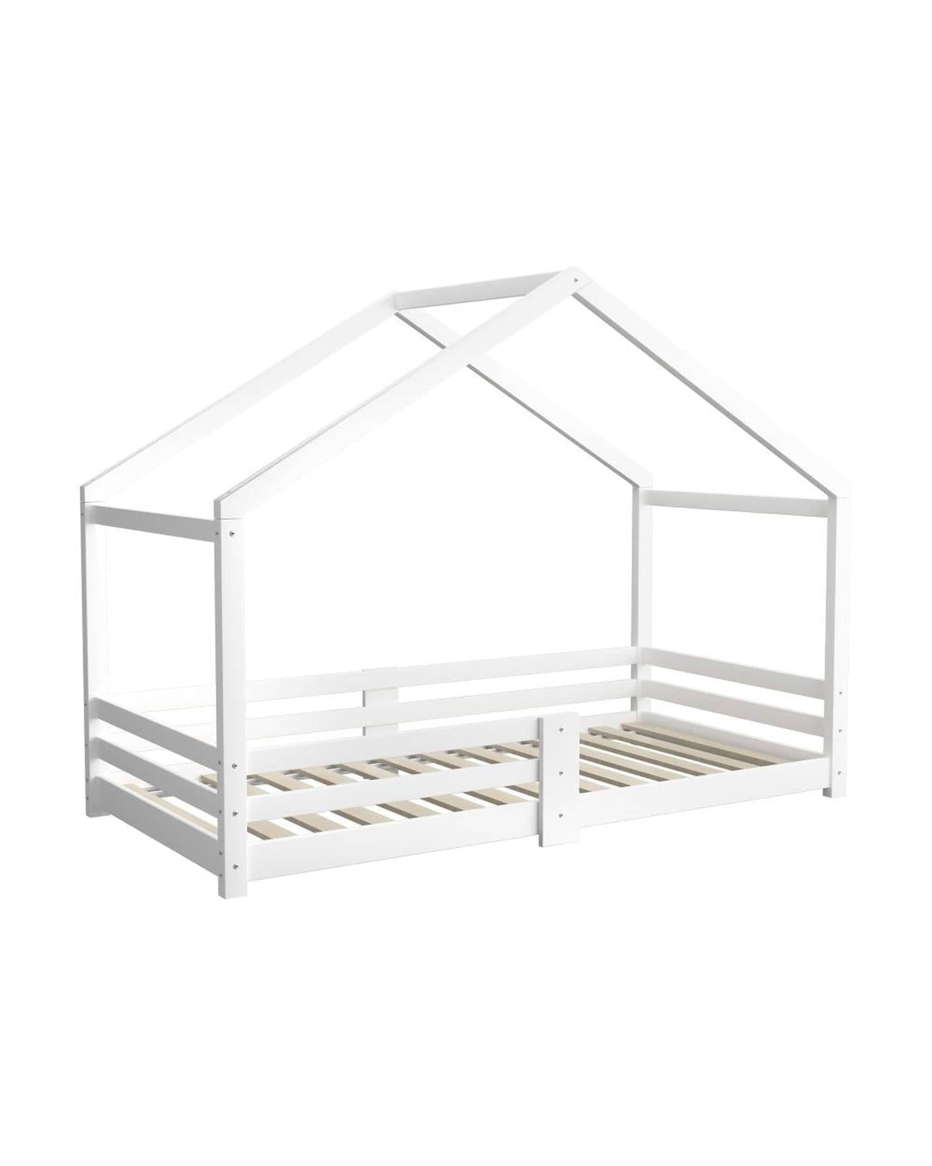 Oikiture Bedframe Latte Kids Bed Frame Single Wooden Bedframe Mattress Base Timber Platform
