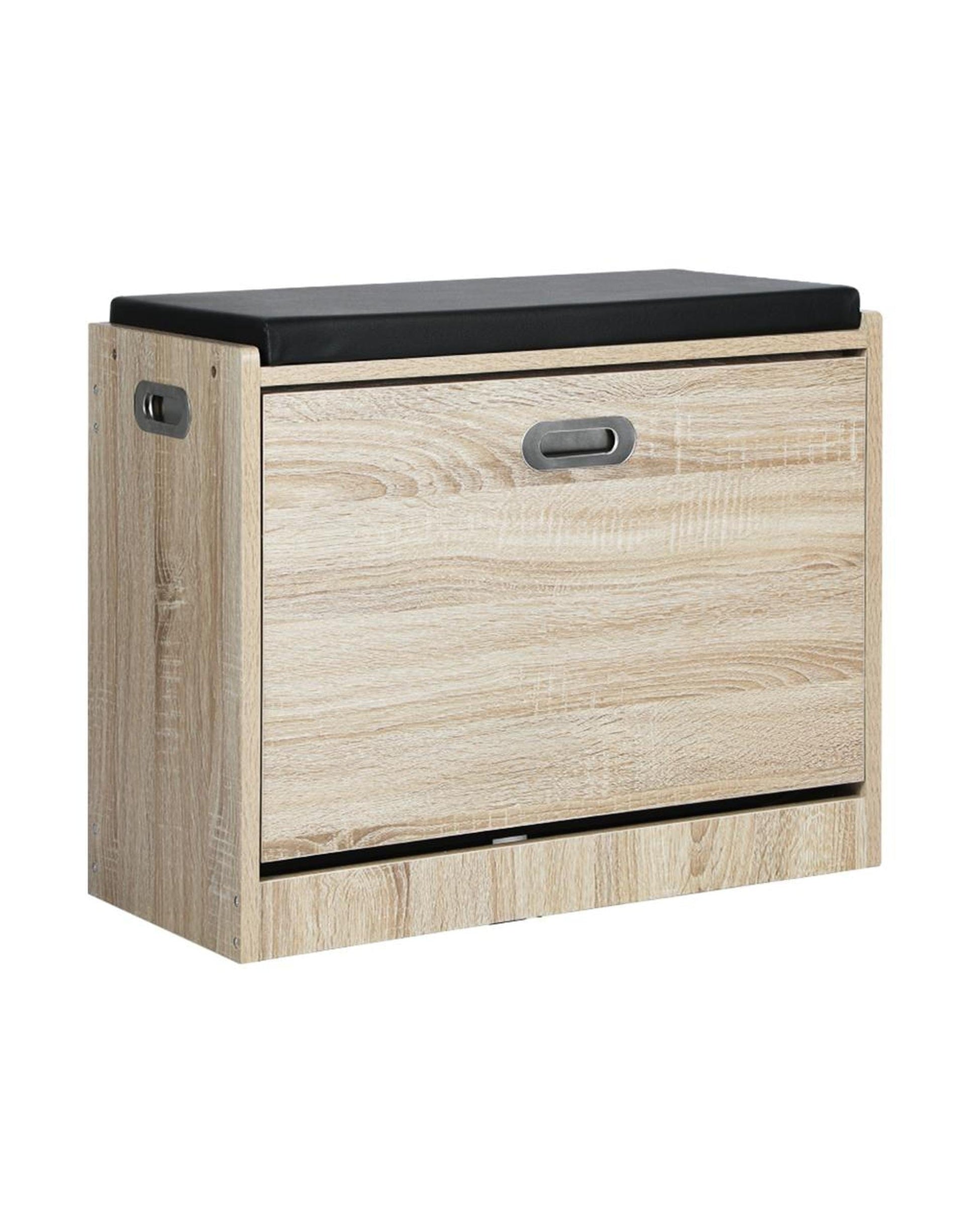 Oikiture Shoe Rack Lex Shoe Cabinet Bench Shoes Storage Shelves Shelf Organiser Cupboard Wooden 0.6M 15 Pairs