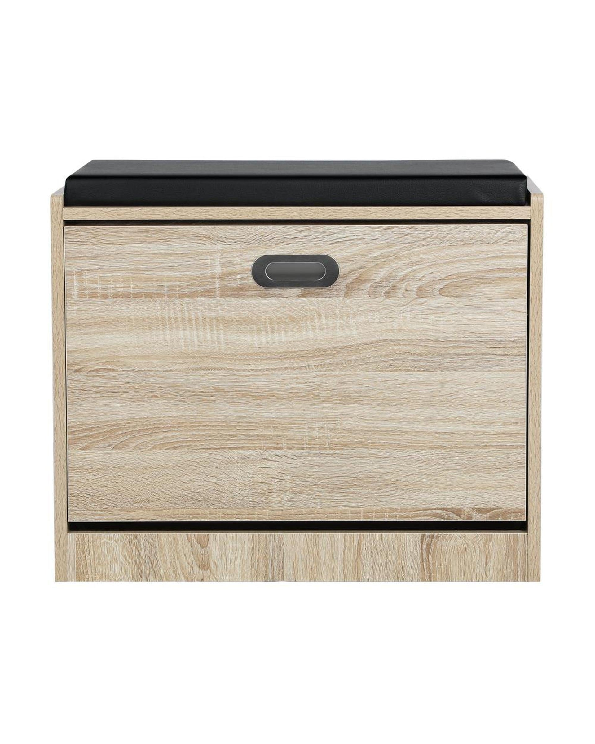 Oikiture Shoe Rack Lex Shoe Cabinet Bench Shoes Storage Shelves Shelf Organiser Cupboard Wooden 0.6M 15 Pairs