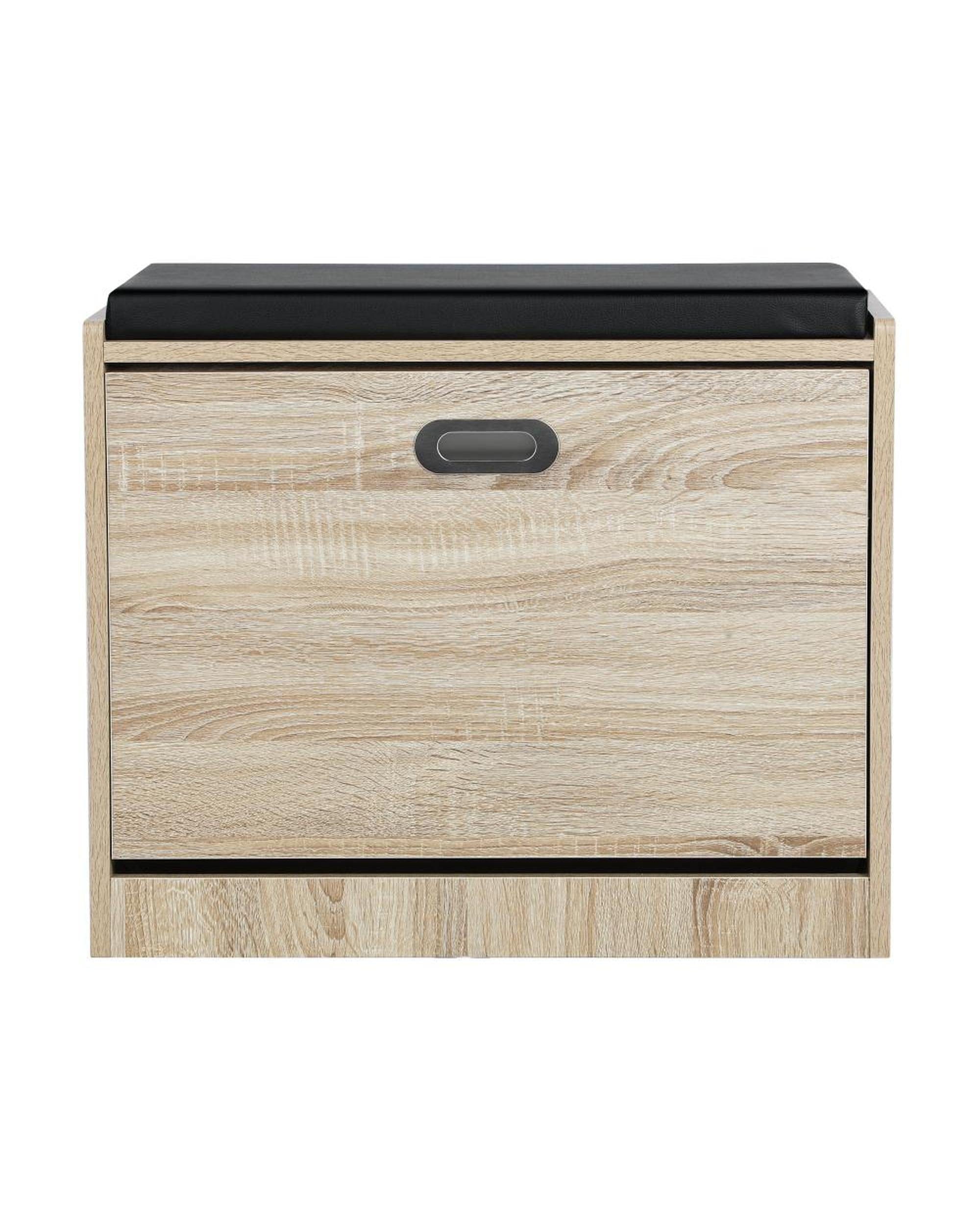 Oikiture Shoe Rack Lex Shoe Cabinet Bench Shoes Storage Shelves Shelf Organiser Cupboard Wooden 0.6M 15 Pairs