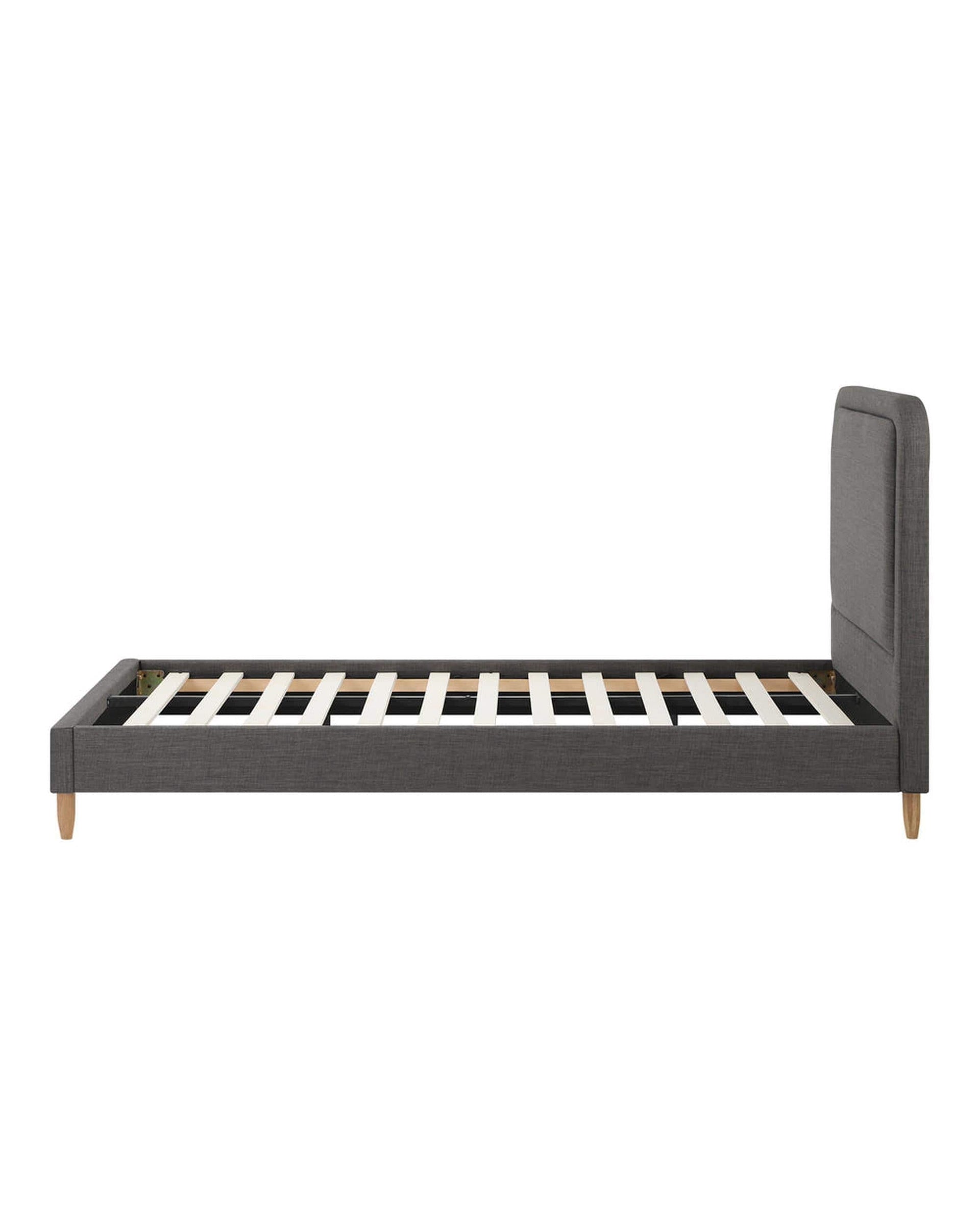 Oikiture Bedframe LIATH Bed Frame Fabric Grey