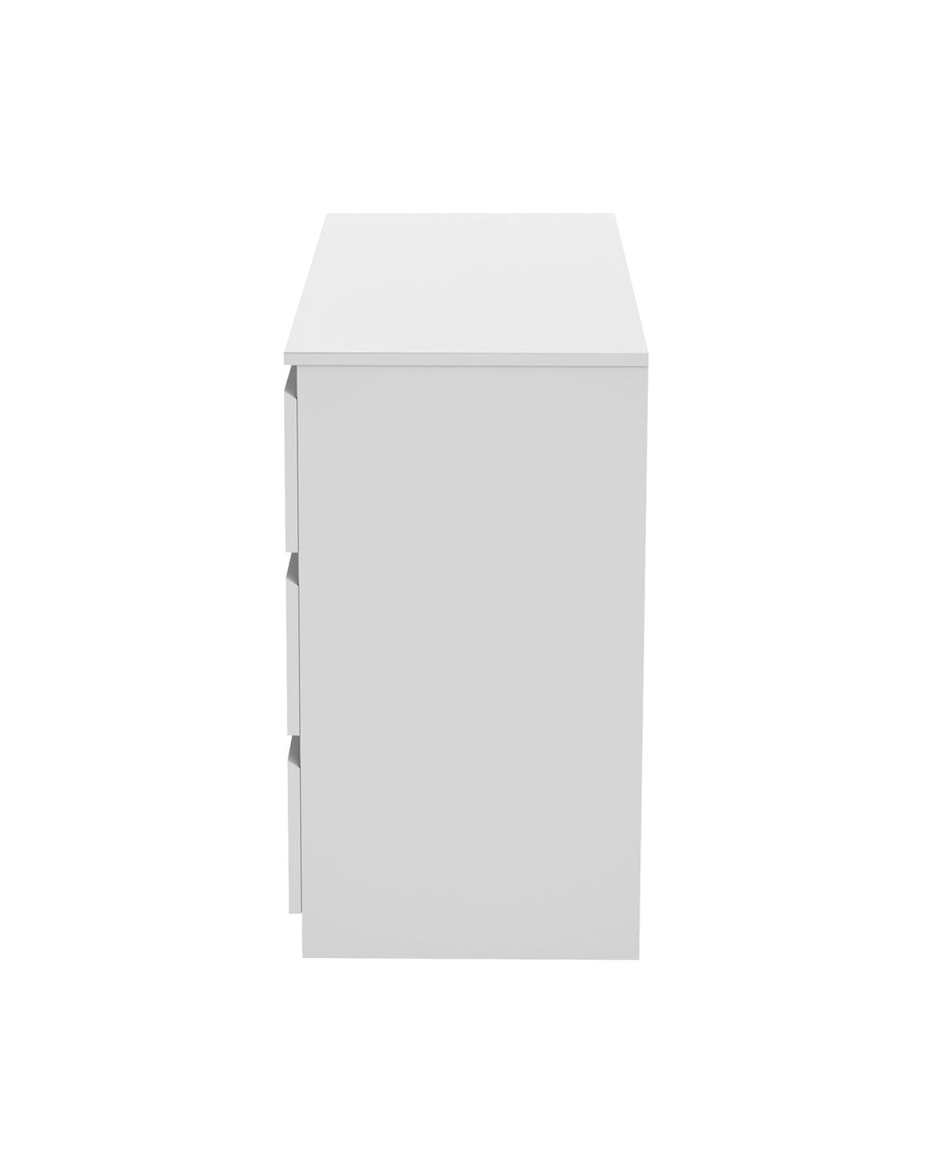Oikiture Chest of Drawers LILLY 6 Chest of Drawers Lowboy Dresser Table Bedroom White