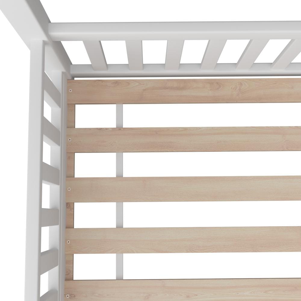 Oikiture Bedframe Luna Bed Frame Kids Wooden Single Timber House Frame Mattress Base Platform