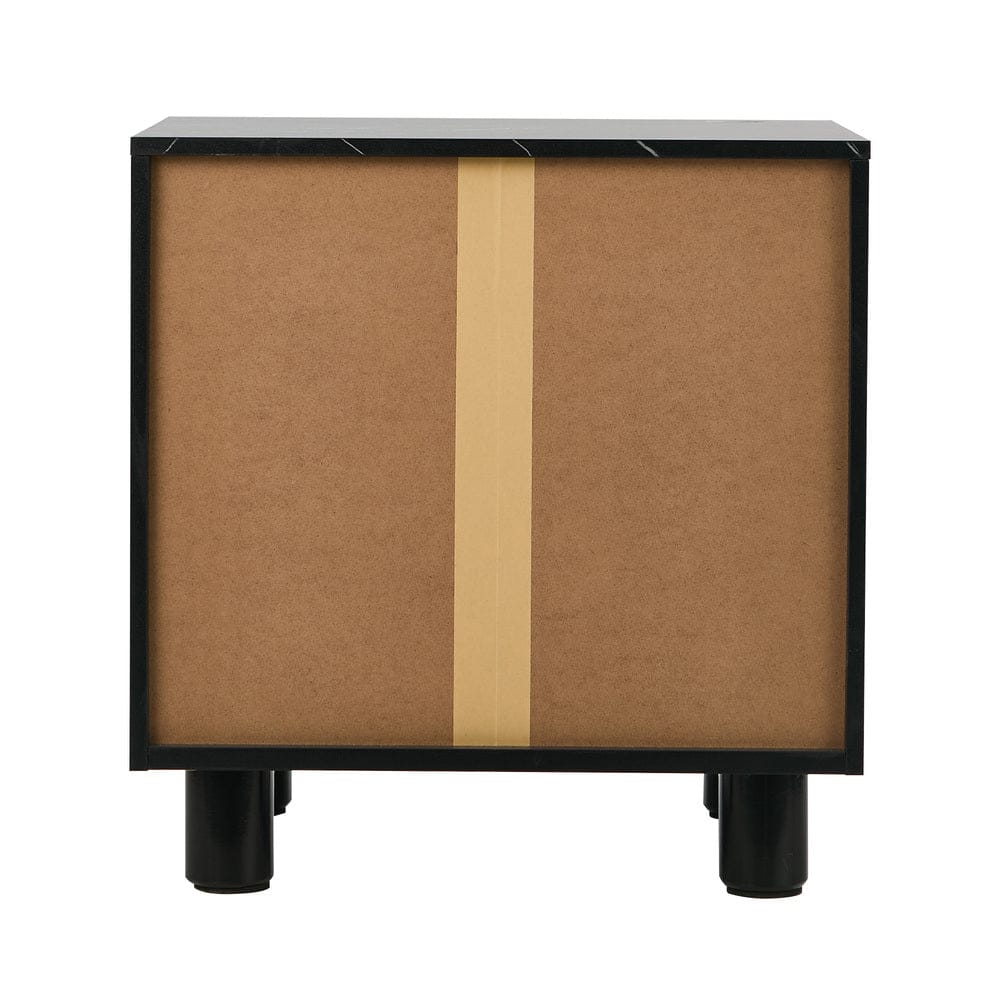 Oikiture Bedside Table Oikiture 2x Bedside Table 2 Drawers Storage Cabinet Nightstand Black