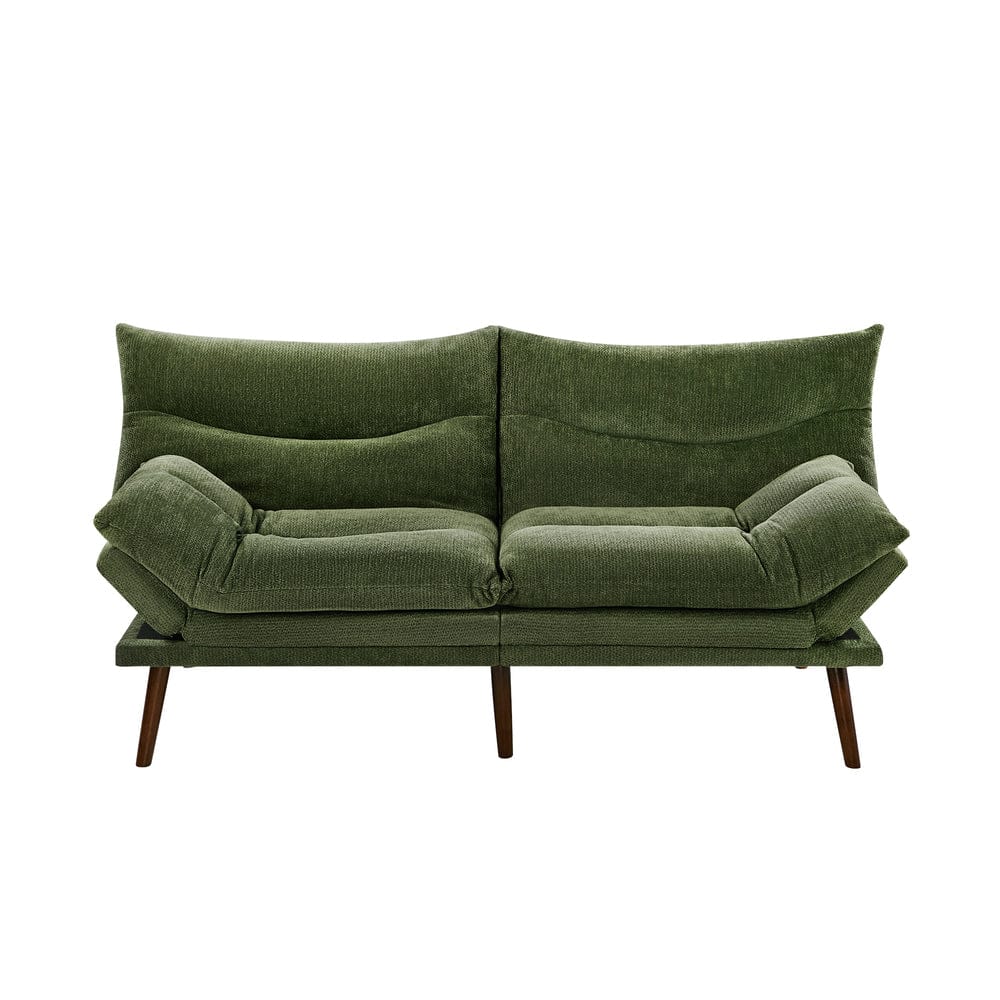 Oikiture Sofa Bed Oikiture 3 Seater Sofa Bed Recliner Convertible Chenille Green Beds