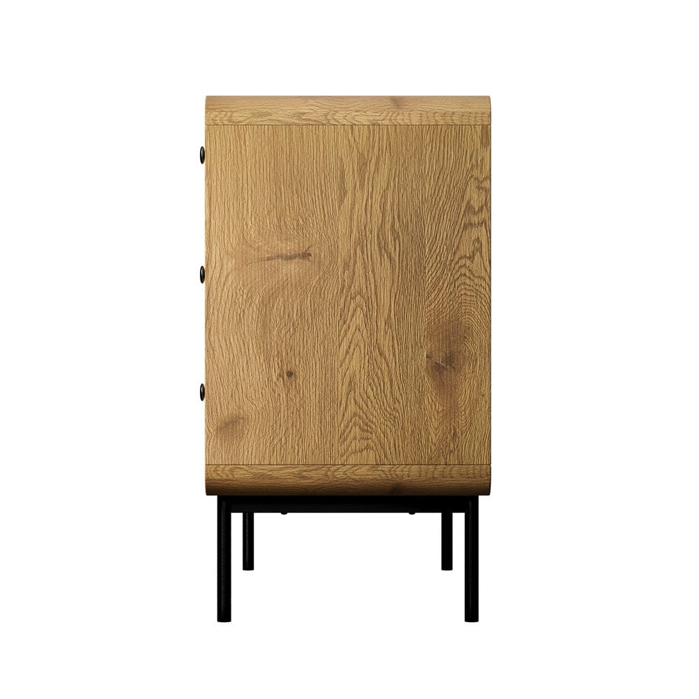 Oikiture Chest of Drawers Oikiture 6 Chest of Drawers Tallboy Storage Cabinet Dresser Natural