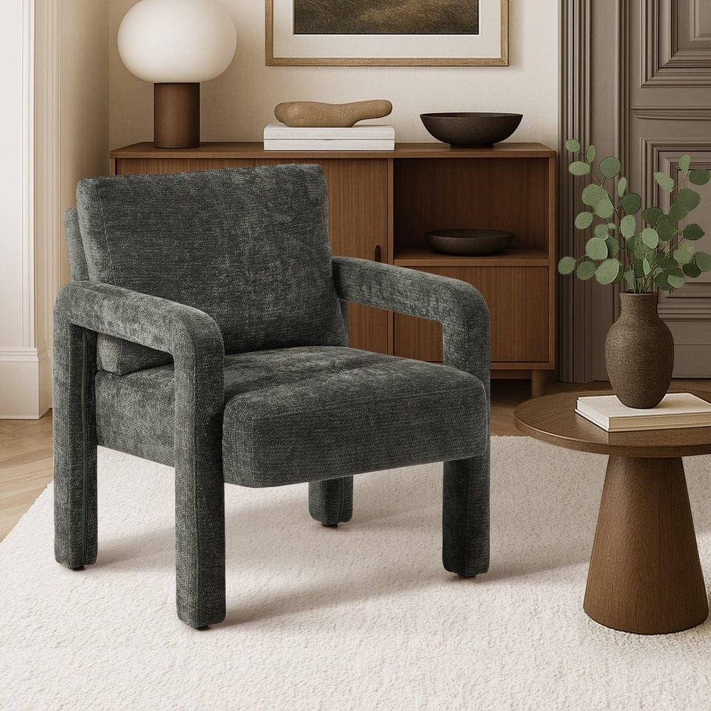Oikiture Accent Chair Oikiture Armchair Velvet Chairs 1 Seater Lounge Sofa Chair