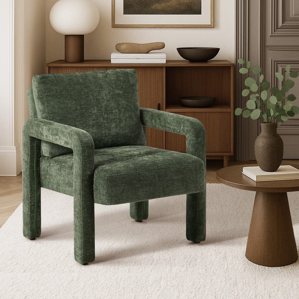 Oikiture Accent Chair Oikiture Armchair Velvet Chairs 1 Seater Lounge Sofa Chair