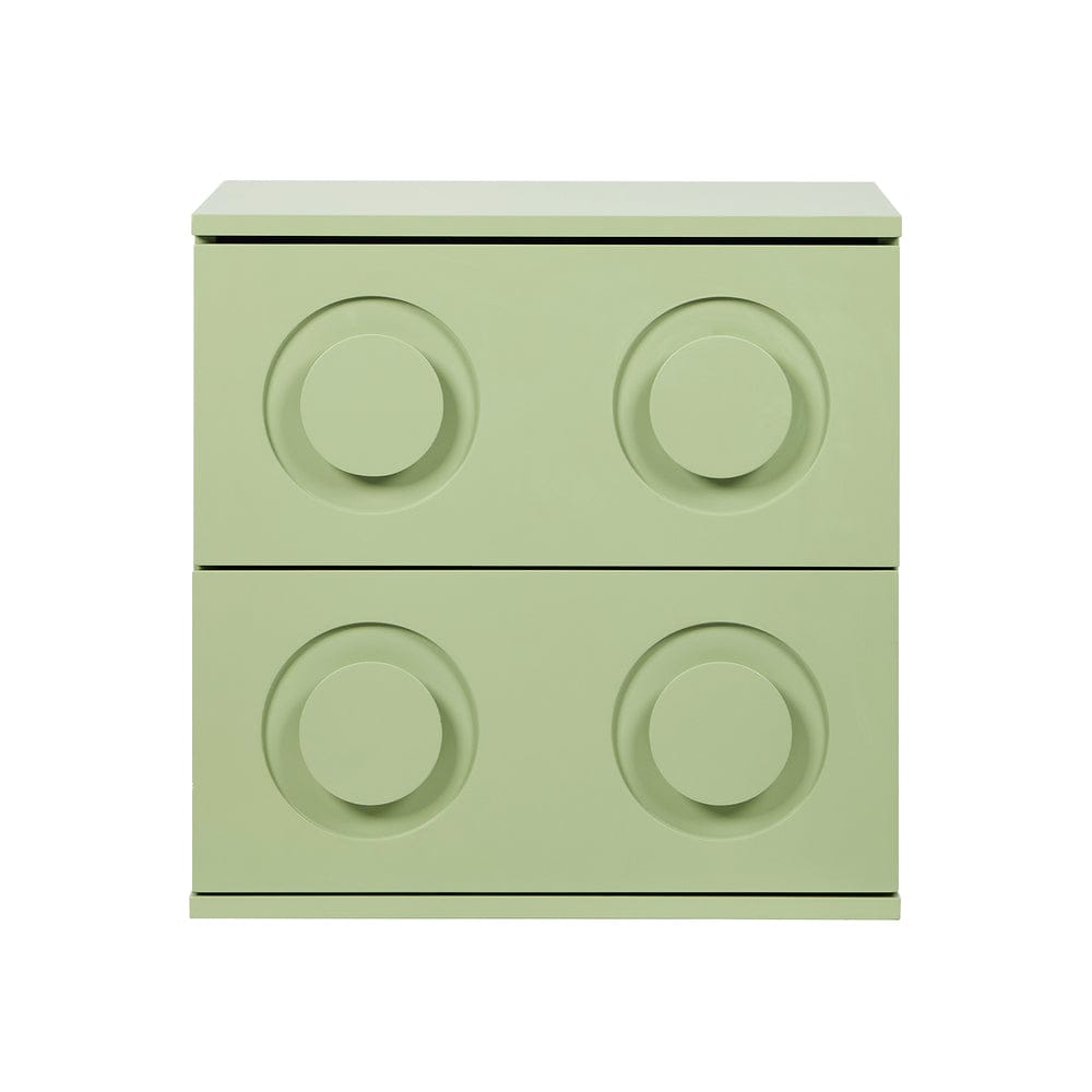 Oikiture Bedside Table Oikiture Bedside Table 2 Drawers Nightstand Side Storage Cabinet Green
