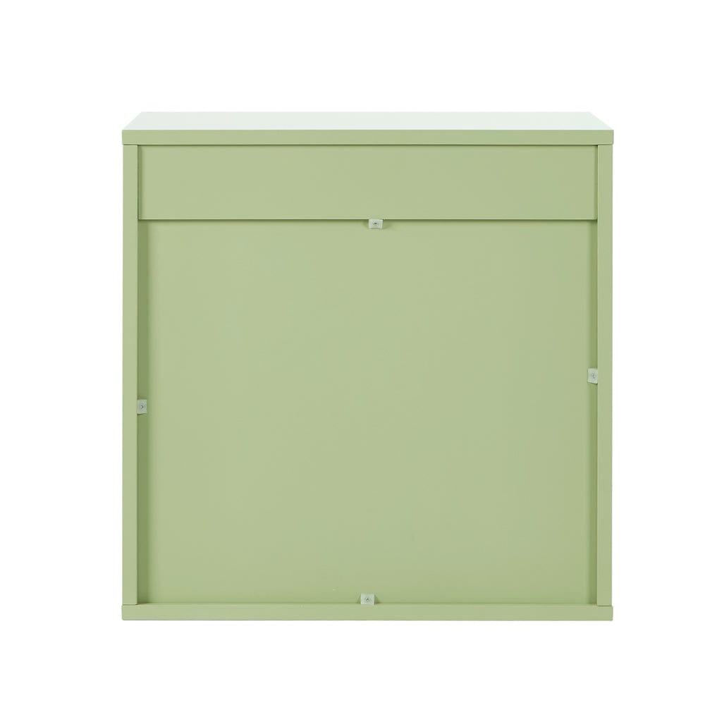 Oikiture Bedside Table Oikiture Bedside Table 2 Drawers Nightstand Side Storage Cabinet Green