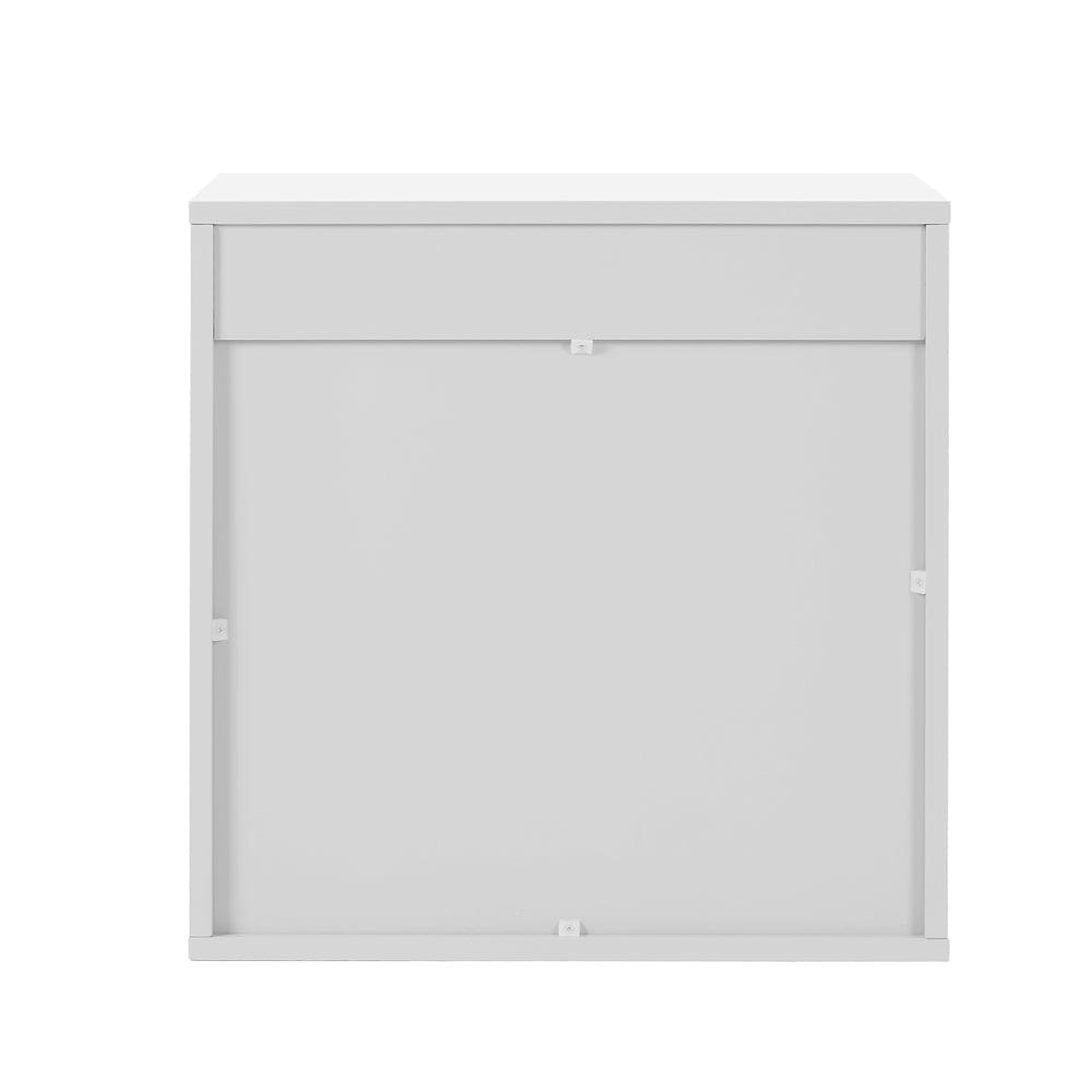 Oikiture Bedside Table Oikiture Bedside Table 2 Drawers Nightstand Side Storage Cabinet White