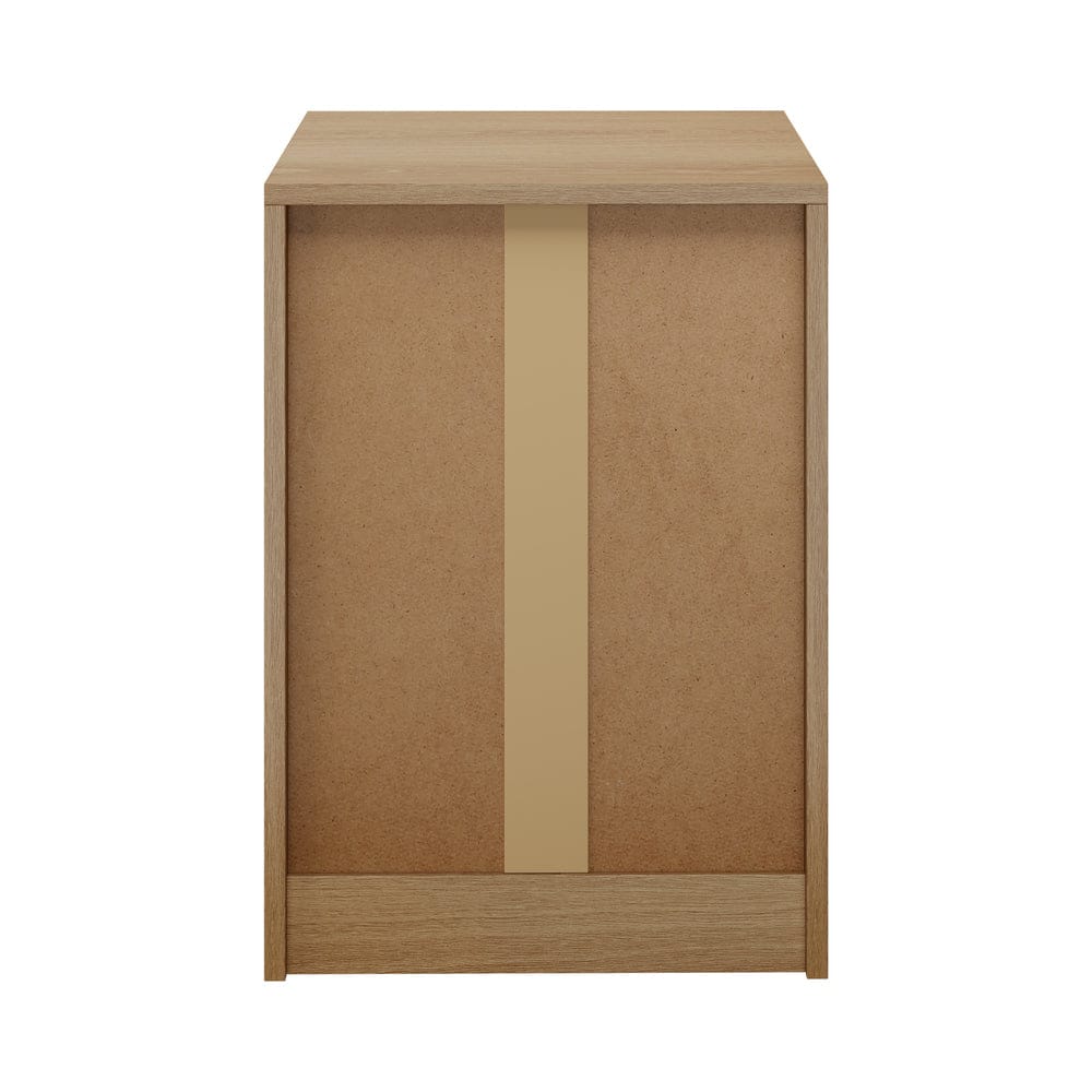 Oikiture Bedside Table Oikiture Bedside Table 3 Drawers Nightstand Bedroom Storage Natural