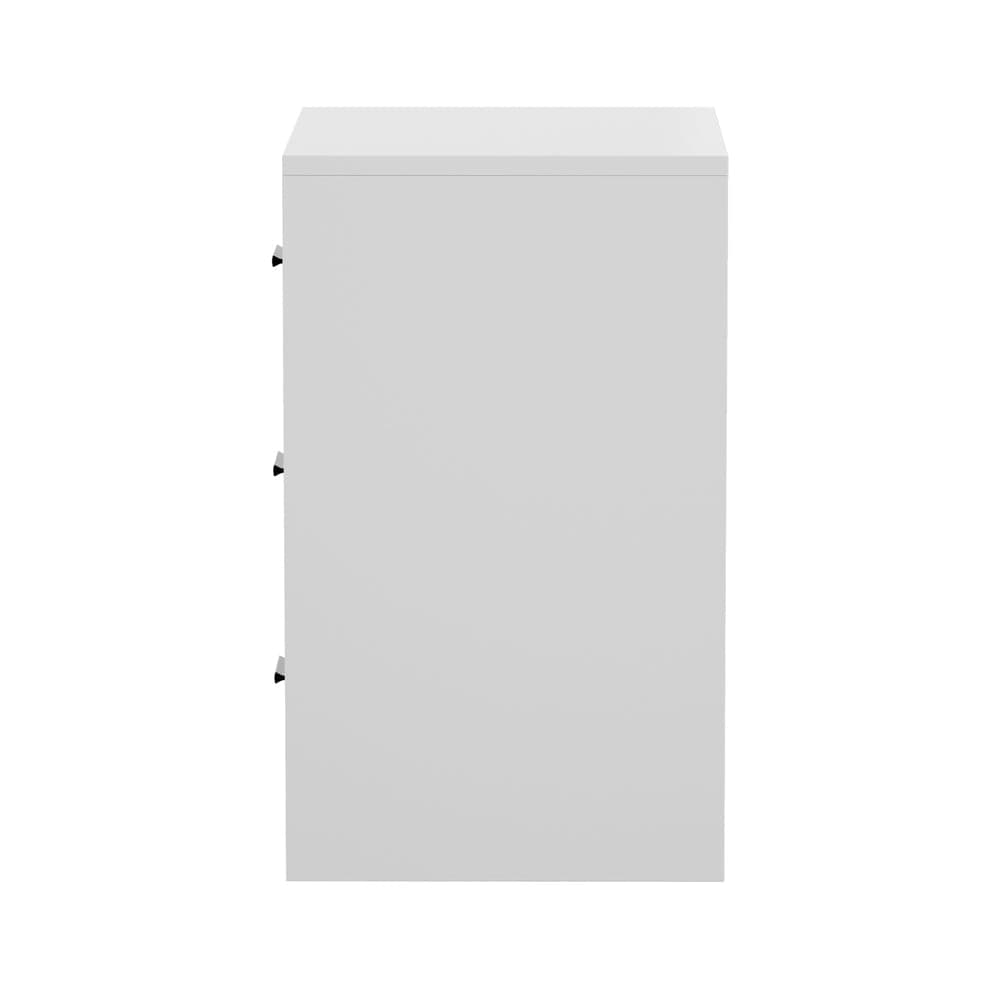 Oikiture Bedside Table Oikiture Bedside Table 3 Drawers Nightstand Bedroom Storage White