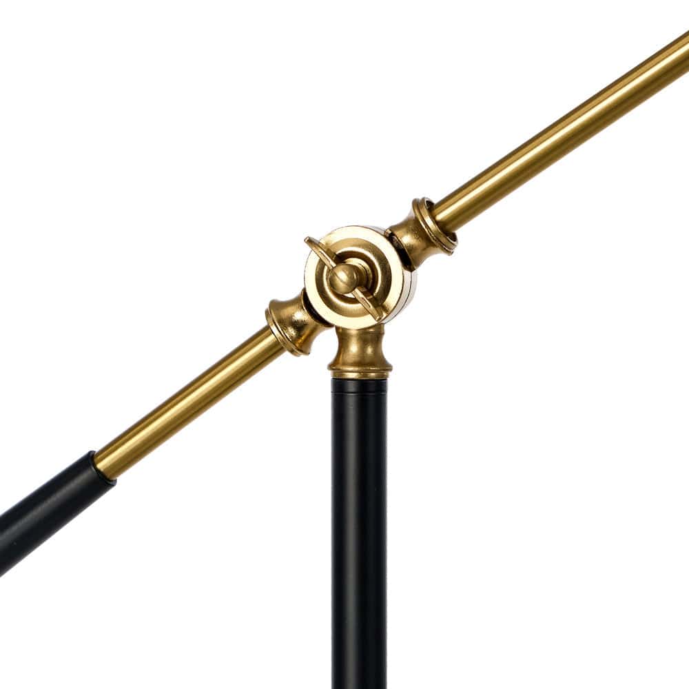 Oikiture Home & Garden Oikiture Floor Lamps Adjustable Height Standing Metal Frame Black