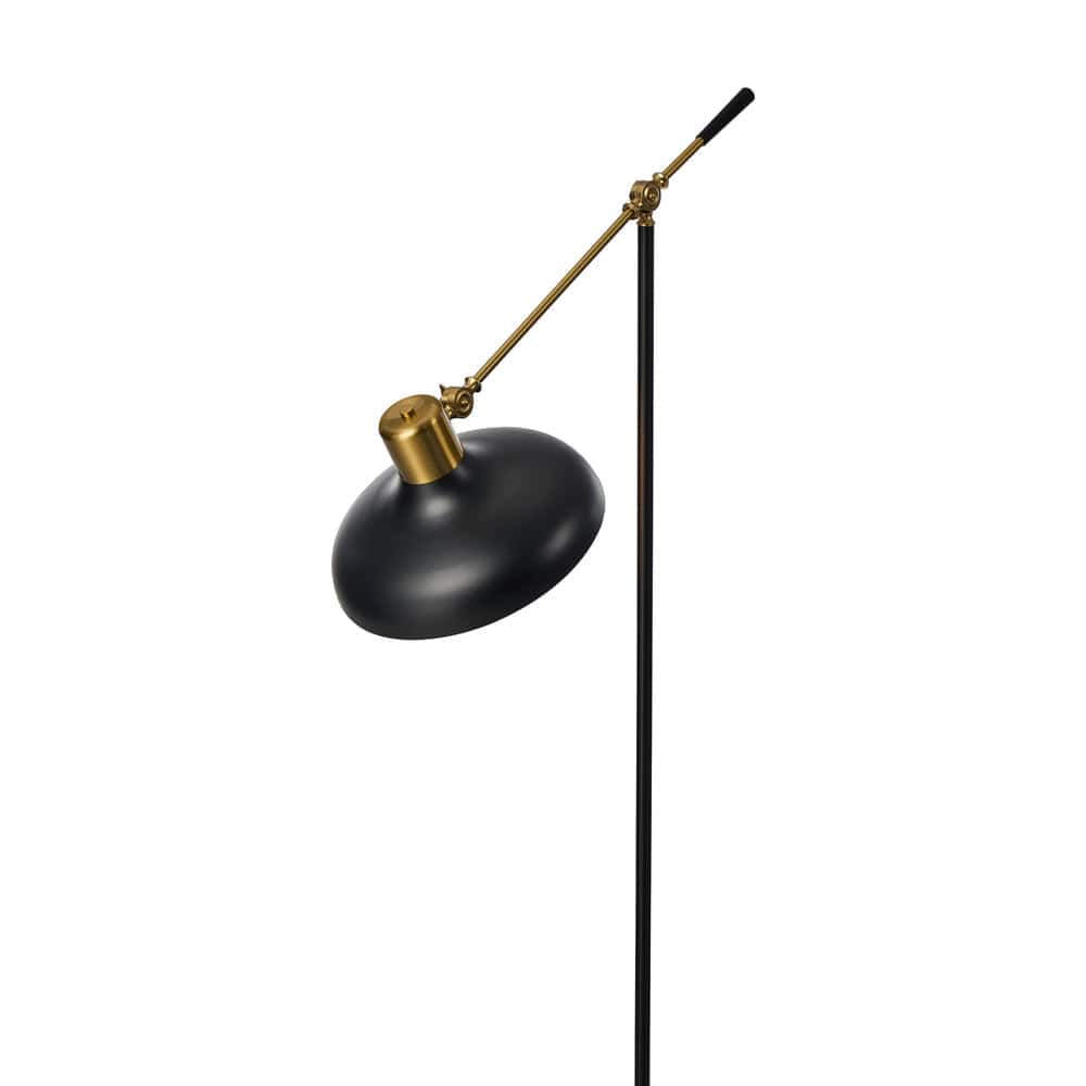 Oikiture Home & Garden Oikiture Floor Lamps Adjustable Height Standing Metal Frame Black