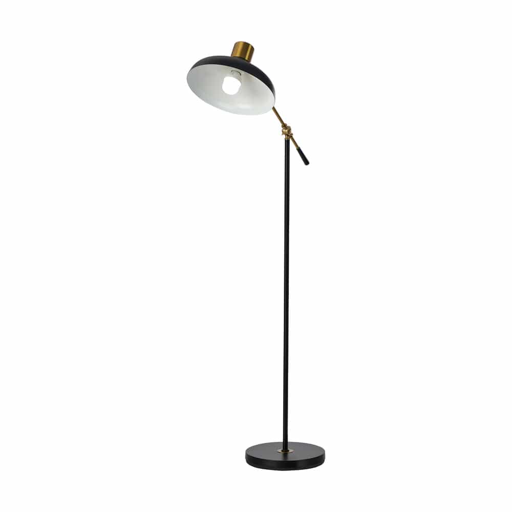 Oikiture Home & Garden Oikiture Floor Lamps Adjustable Height Standing Metal Frame Black