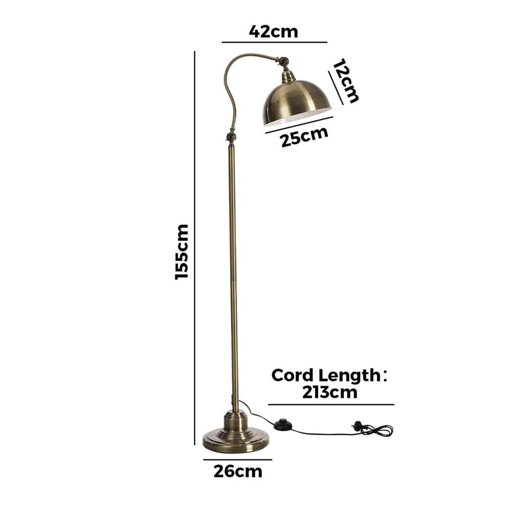 Oikiture Home & Garden Oikiture Floor Lamps Standing Lamp Metal Frame Bronze-finish