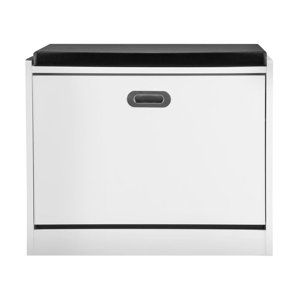 Oikiture Shoe Rack Ollie Shoe Cabinet Bench Shoes Storage Rack Shelves Shelf Cupboard Footwear Stand White 0.6M 15 Pairs