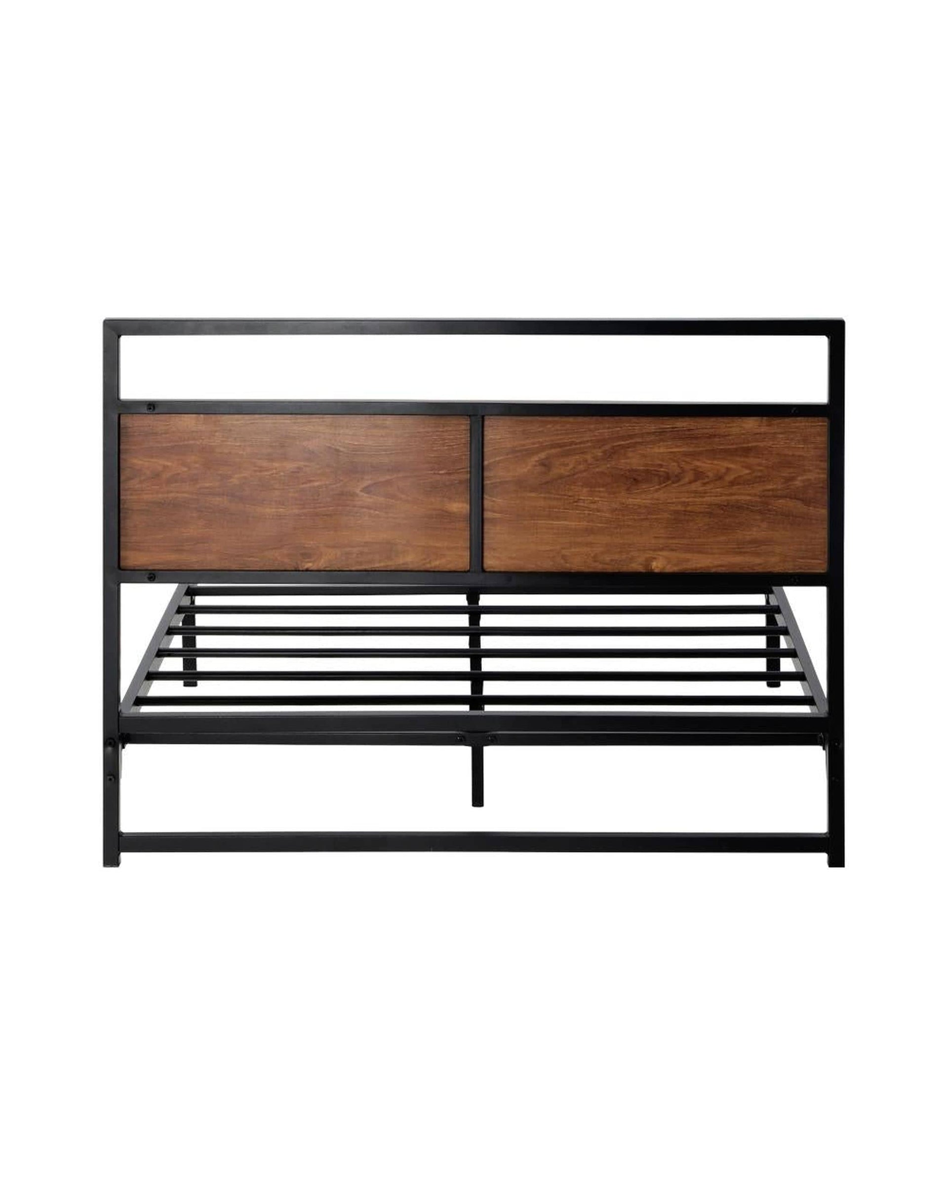 Oikiture Bedframe Olly Metal Bed Frame King Single Size Beds Base Platform Wood