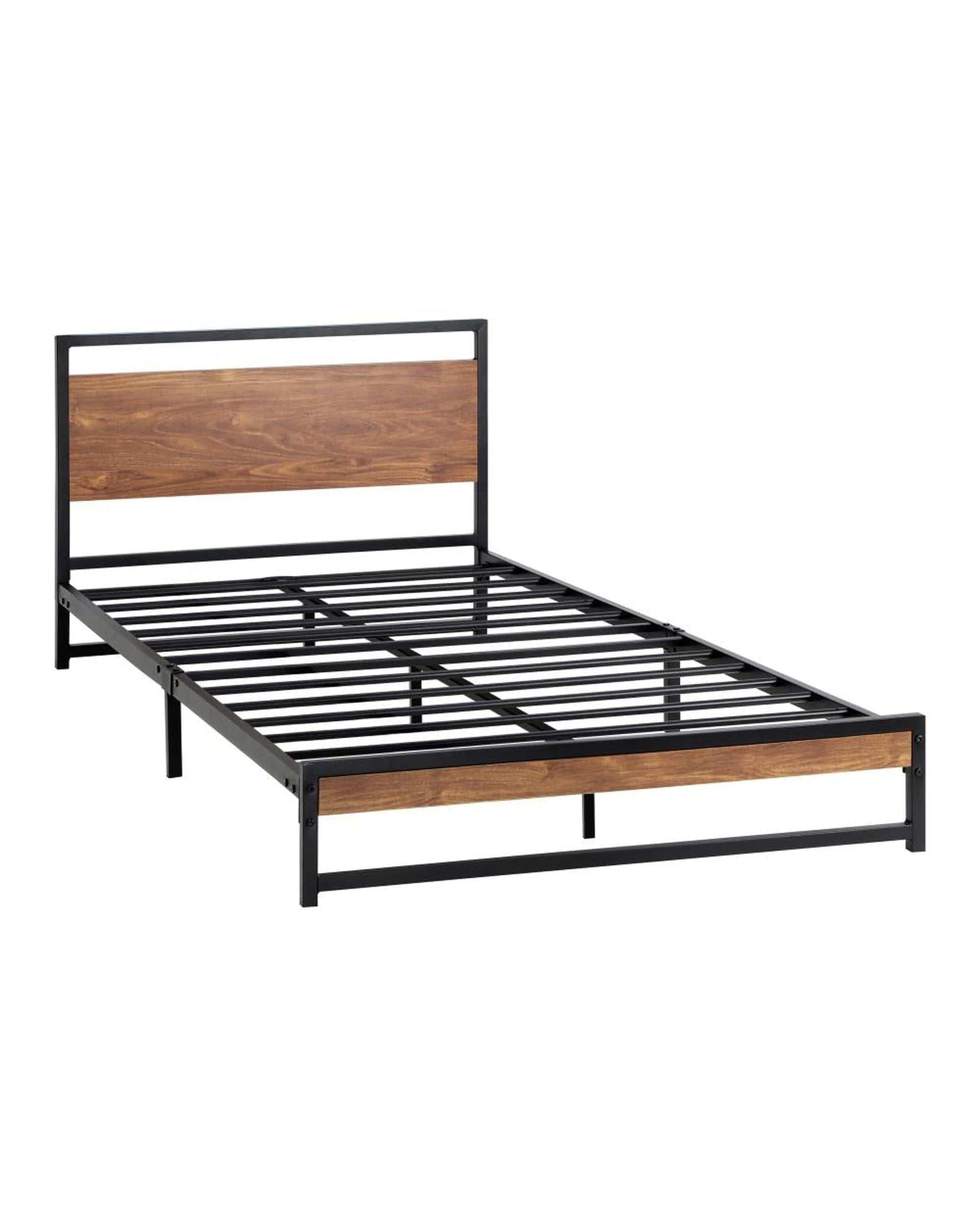 Oikiture Bedframe Olly Metal Bed Frame King Single Size Beds Base Platform Wood