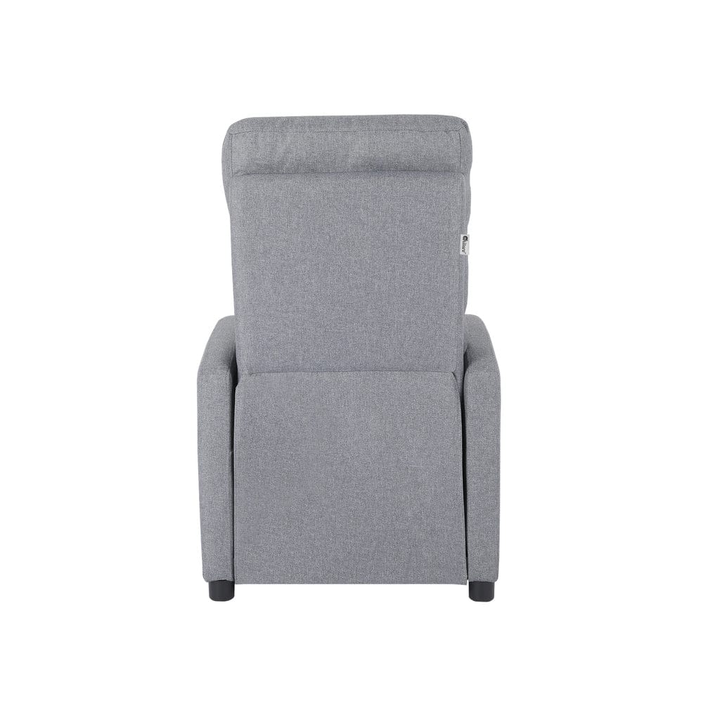 Oikiture Accent Chair Recliner Chair Armchair Adjustable Sofa Lounge Polyester Grey