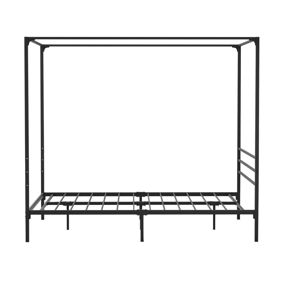 Oikiture Bedframe RYE Metal Canopy Bed Frame Platform - BLACK