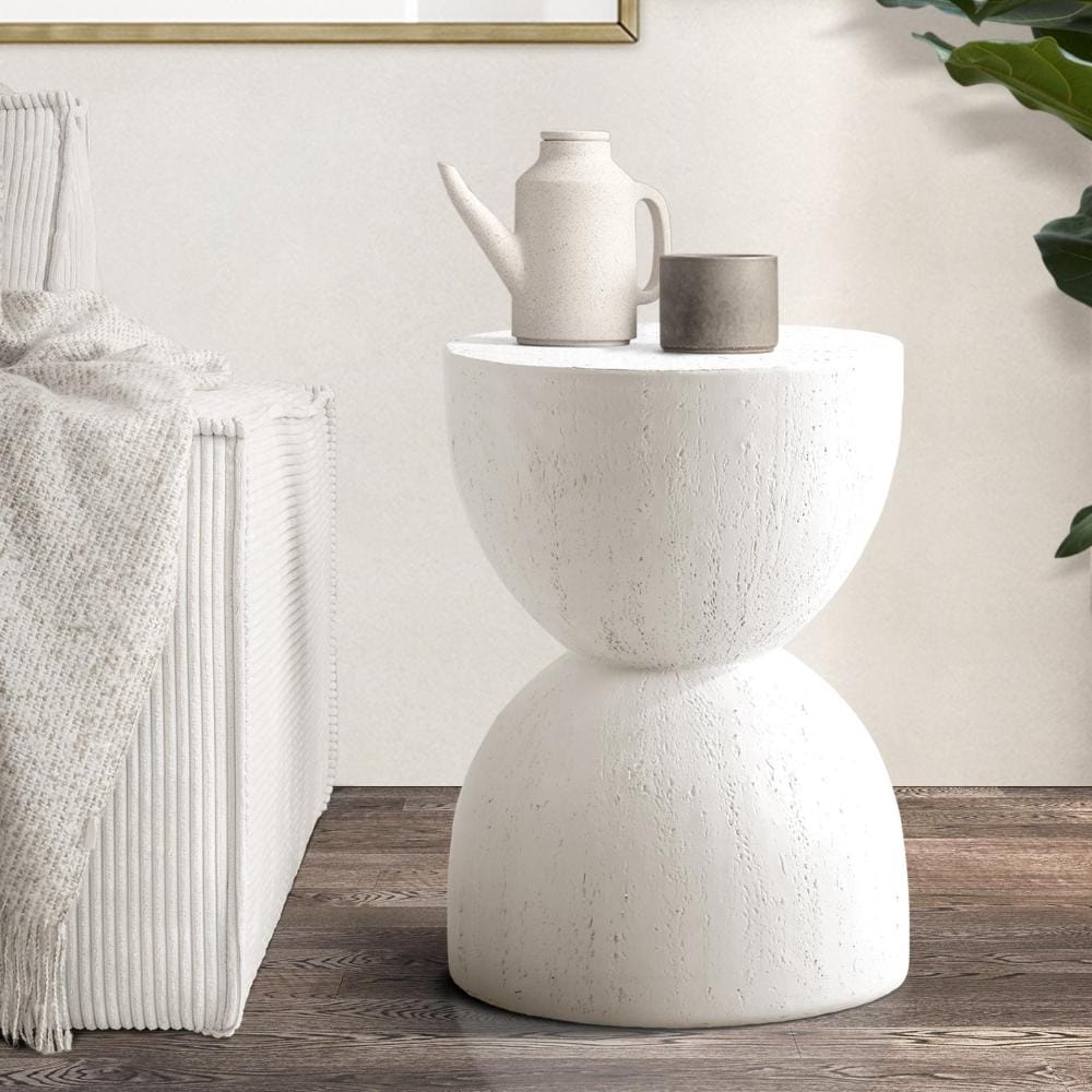 Oikiture Bedside Table Side Table Stool Stand