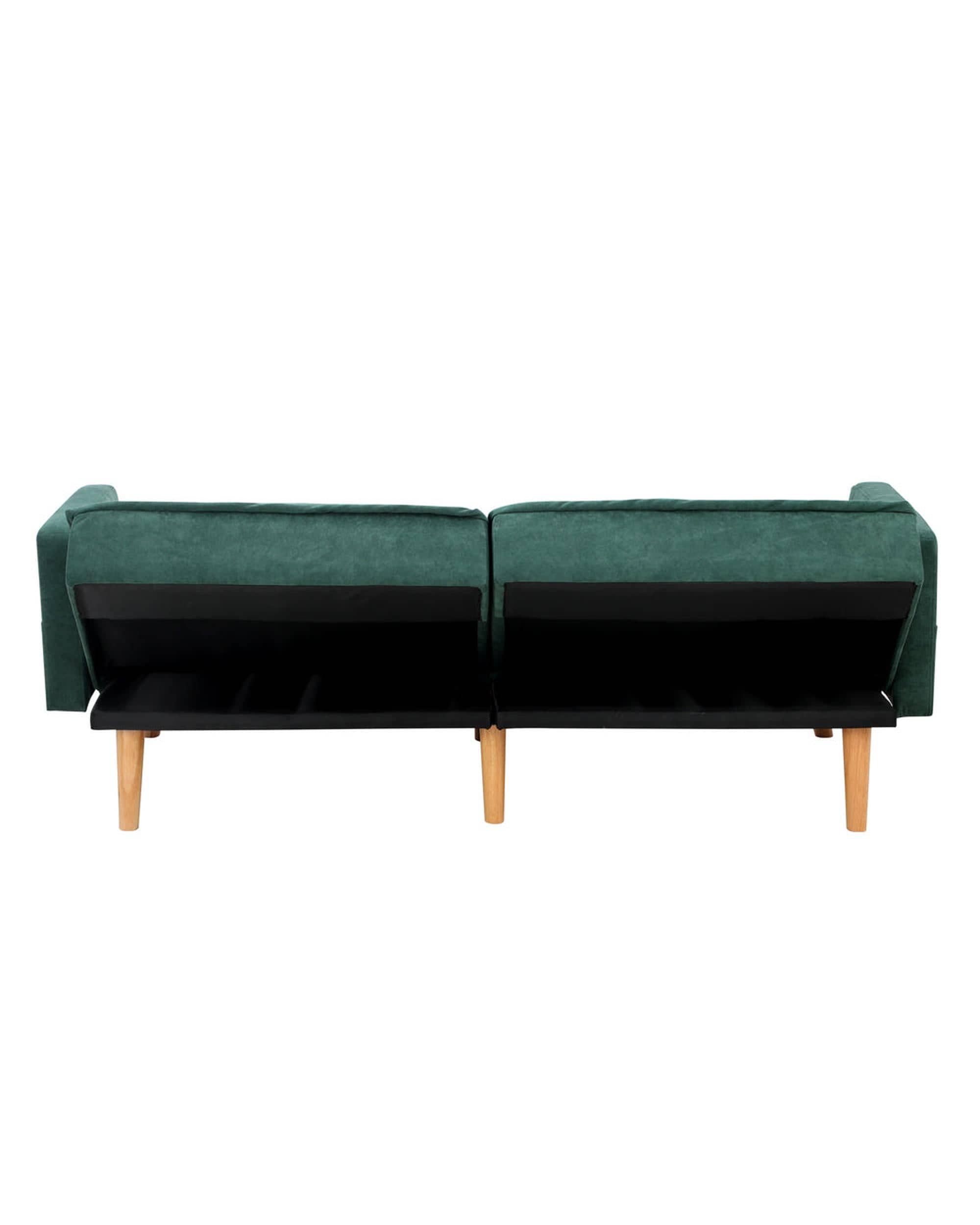 Oikiture Sofa SOFIA Sofa Bed Velvet 3-Seater Green