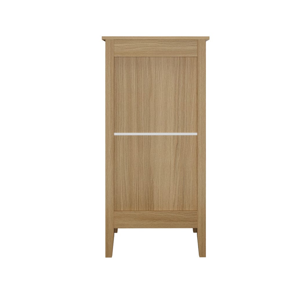 Oikiture Chest of Drawers SONYA 5 Chest of Drawers Dresser Tallboy Storage Cabinet Natural