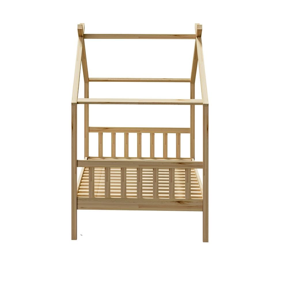 Oikiture Bedframe SUNBURY Bed Frame Wooden Kids Timber House Beds - Single
