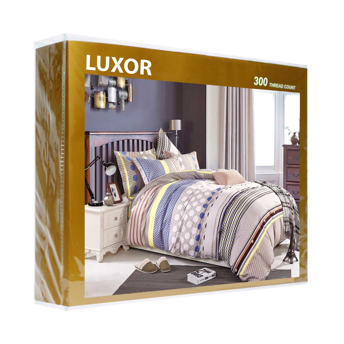 Luxor Cotton Adeline Design Quilt Doona Duvet Cover Set